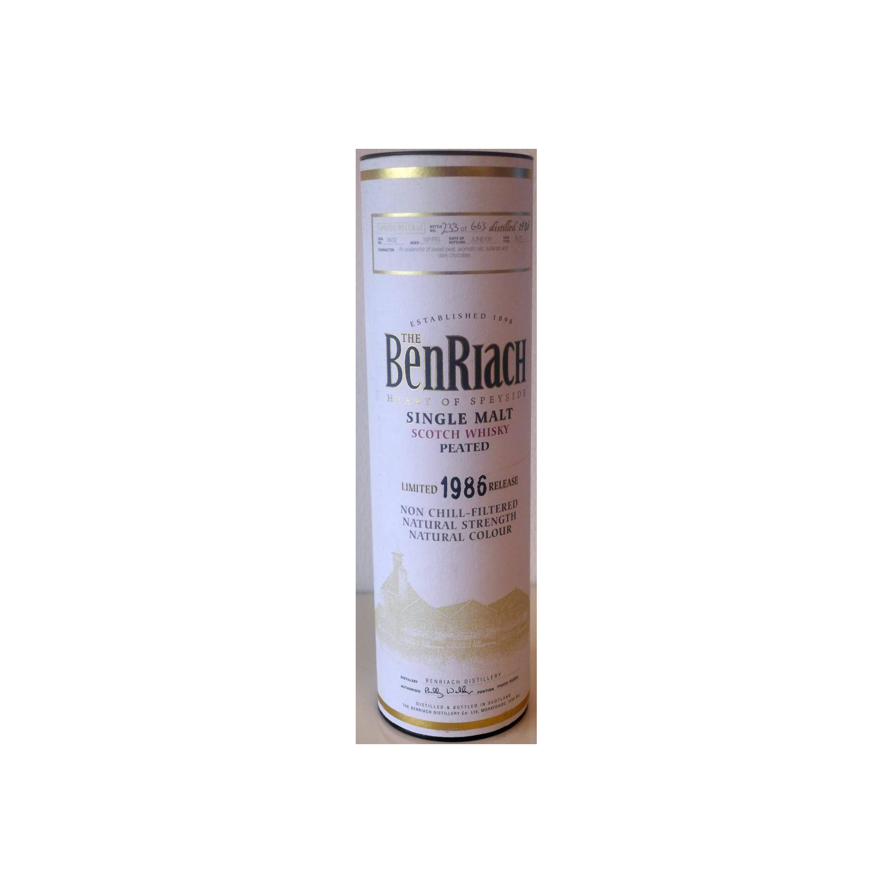 BenRiach 1986 19 Years Single Malt Whisky 2