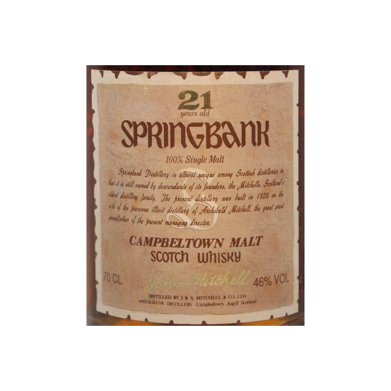 Springbank 21 Years Single Malt Whisky 2