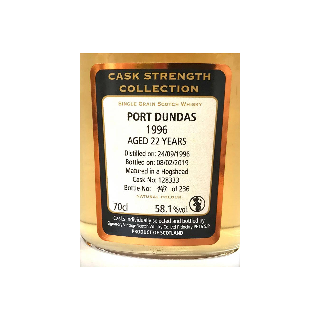 Port Dundas Cask Strength Collection 1996 22 Years Single Grain Whisky 2