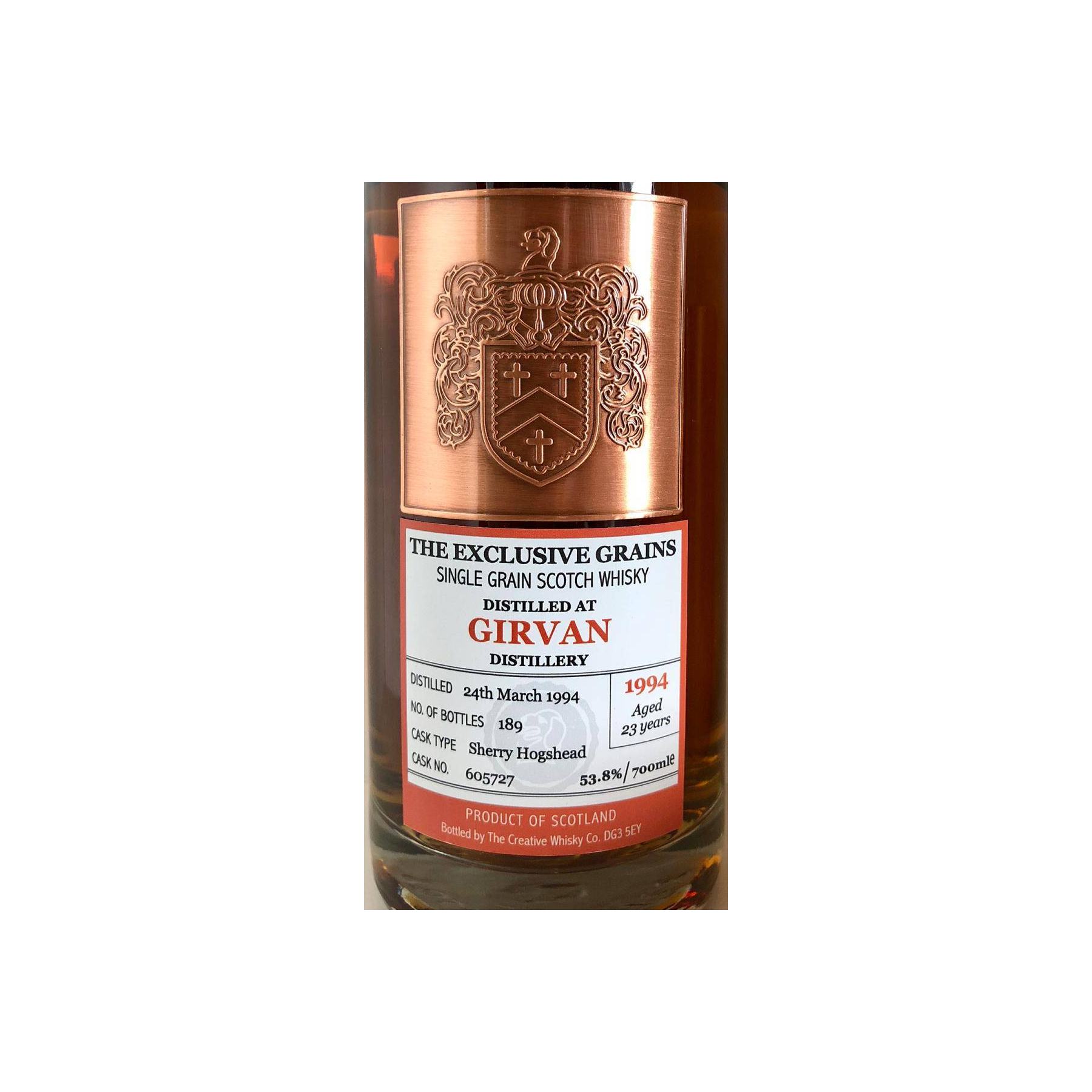 Girvan 1994 23 Years Single Grain Whisky