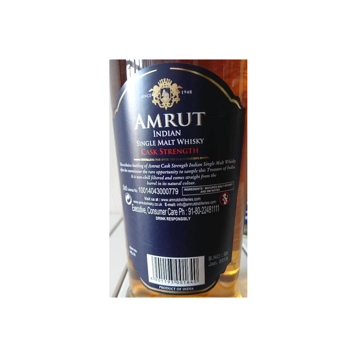 Amrut Cask Strength Collection Single Malt Whisky 2