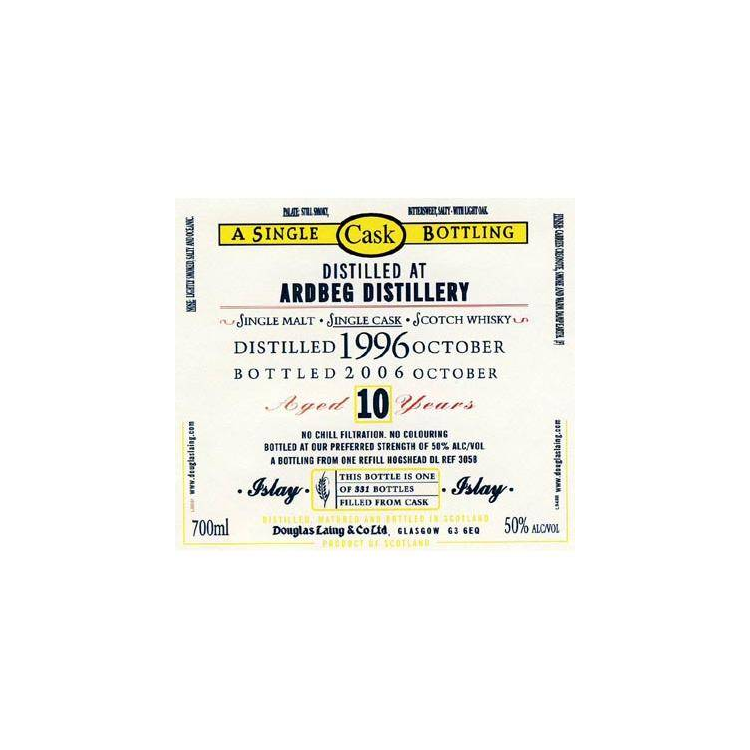 Ardbeg Old Malt Cask 1996 10 Years Single Malt Whisky 3