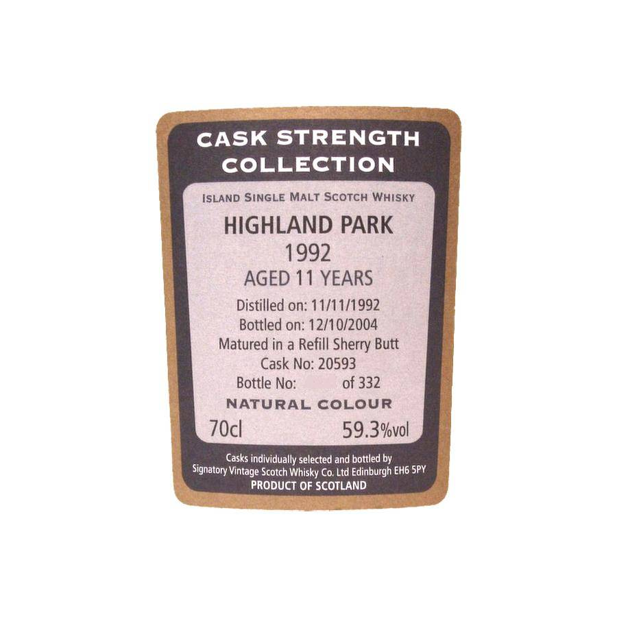 Highland Park Cask Strength Collection 1992 11 Years Single Malt Whisky 2