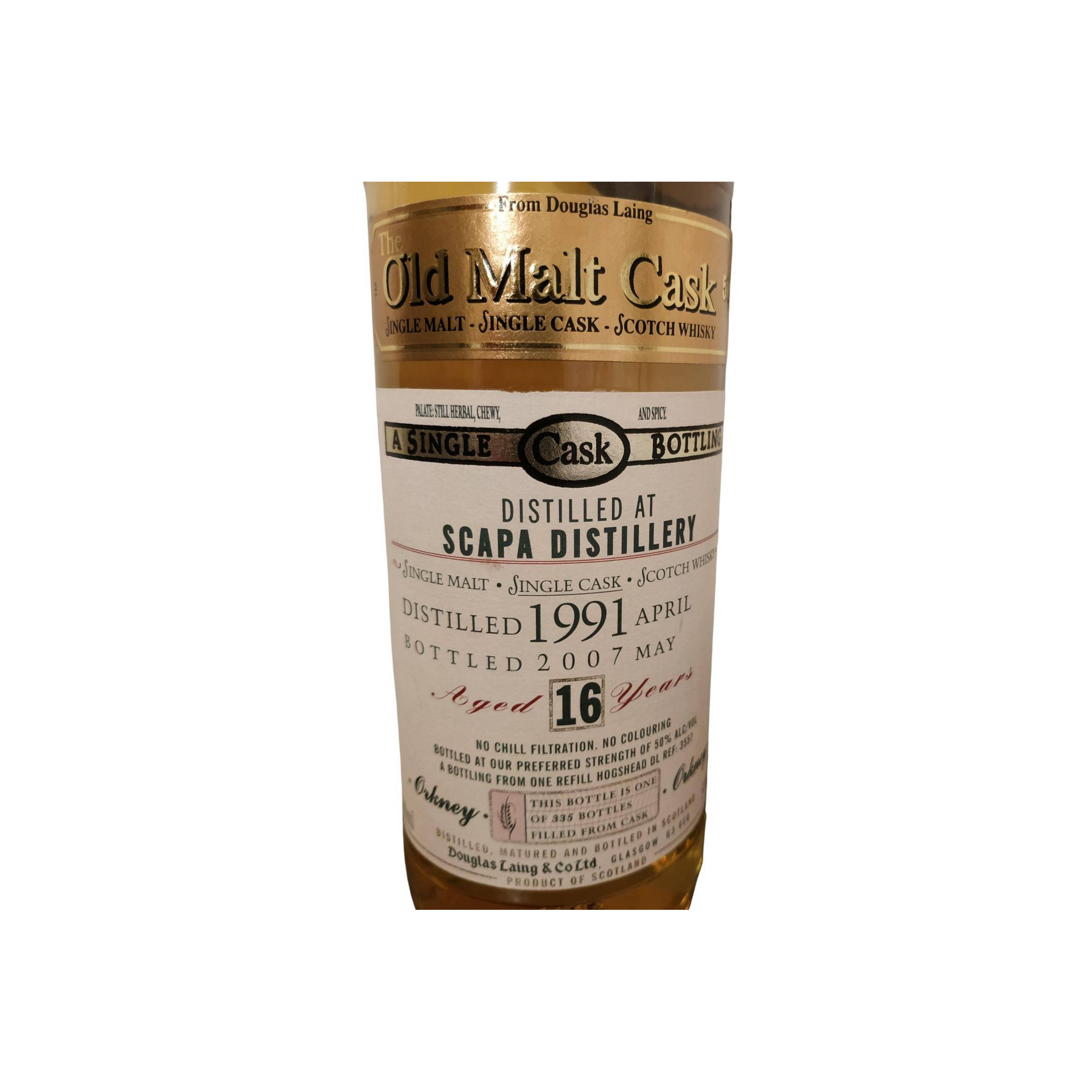 Scapa Old Malt Cask 1991 16 Years Single Malt Whisky 2