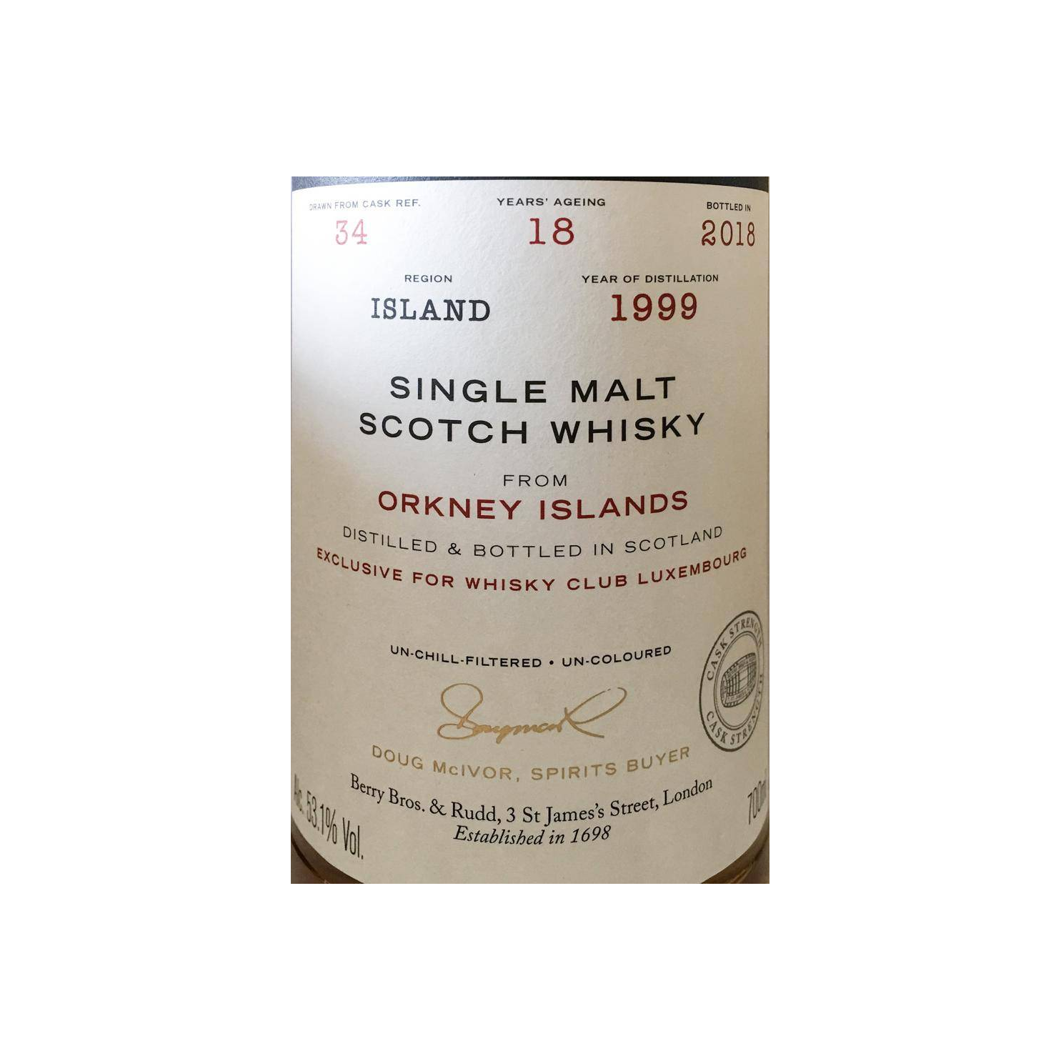 Berry Bros. & Rudd 1999 18 Years Single Malt Whisky 2