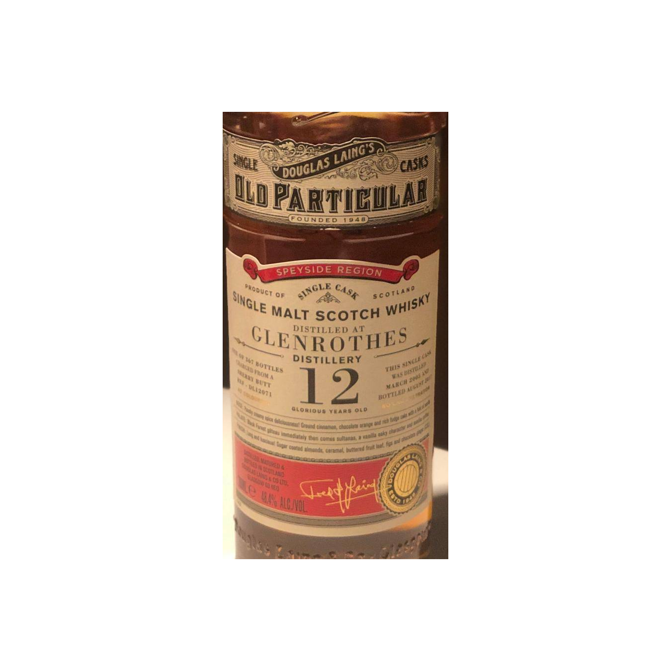 The Glenrothes Old Particular 2005 12 Years Single Malt Whisky 2