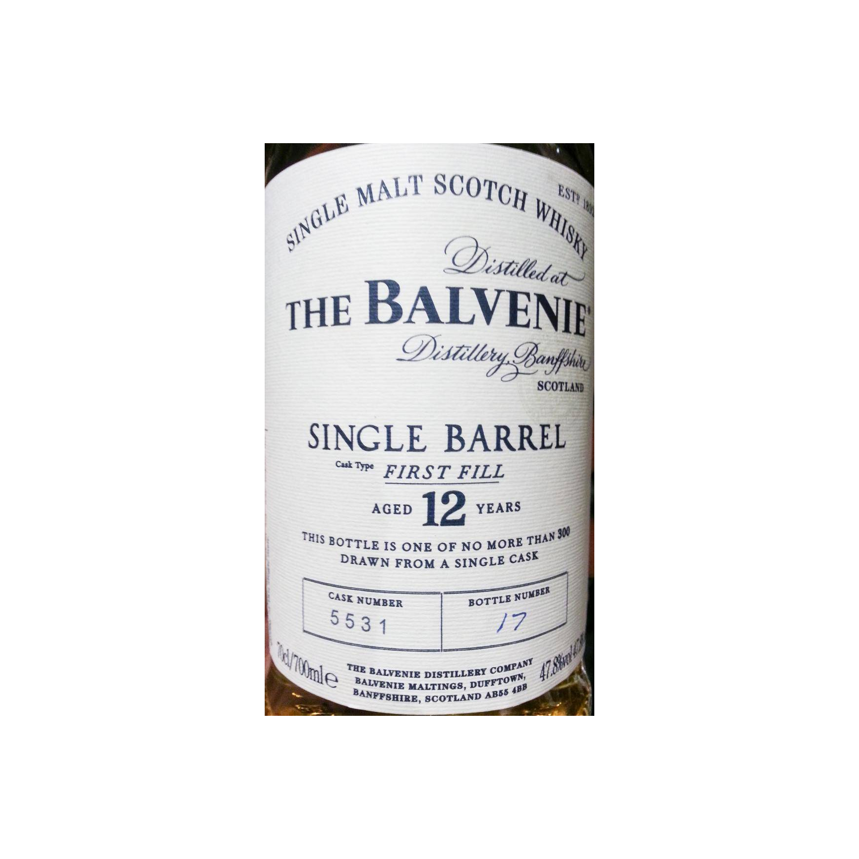 The Balvenie Single Cask 12 Years Single Malt Whisky 2