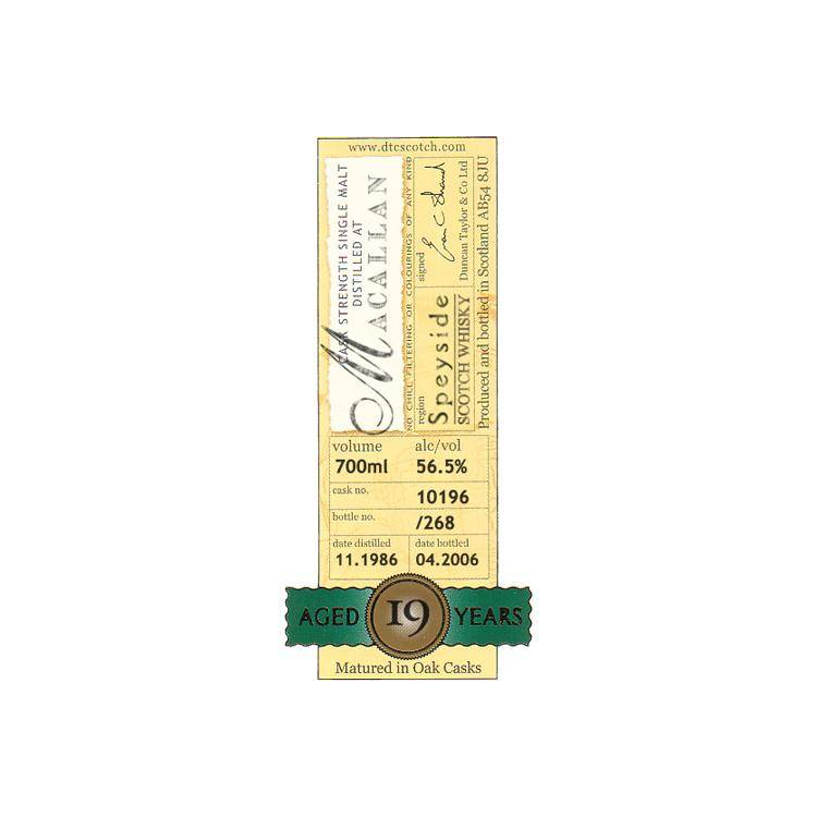 The Macallan Rare Auld 1986 19 Years Single Malt Whisky 2