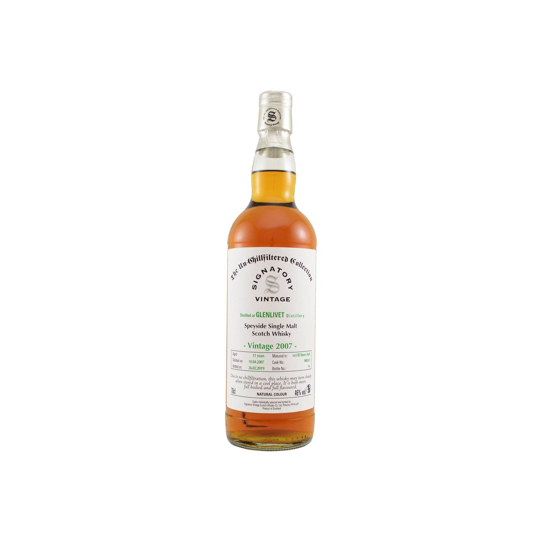 The Glenlivet The Un-Chillfiltered Collection 2007 11 Years Single Malt Whisky