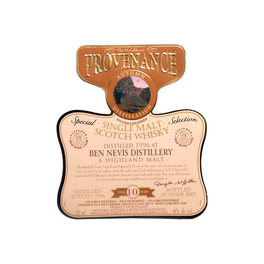 Ben Nevis McGibbon's Provenance 1996 10 Years Single Malt Whisky