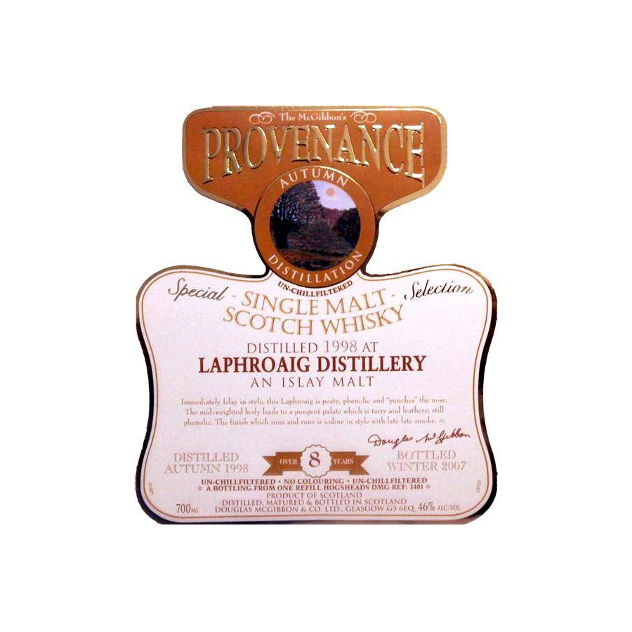 Laphroaig McGibbon's Provenance 1998 8 Years Single Malt Whisky