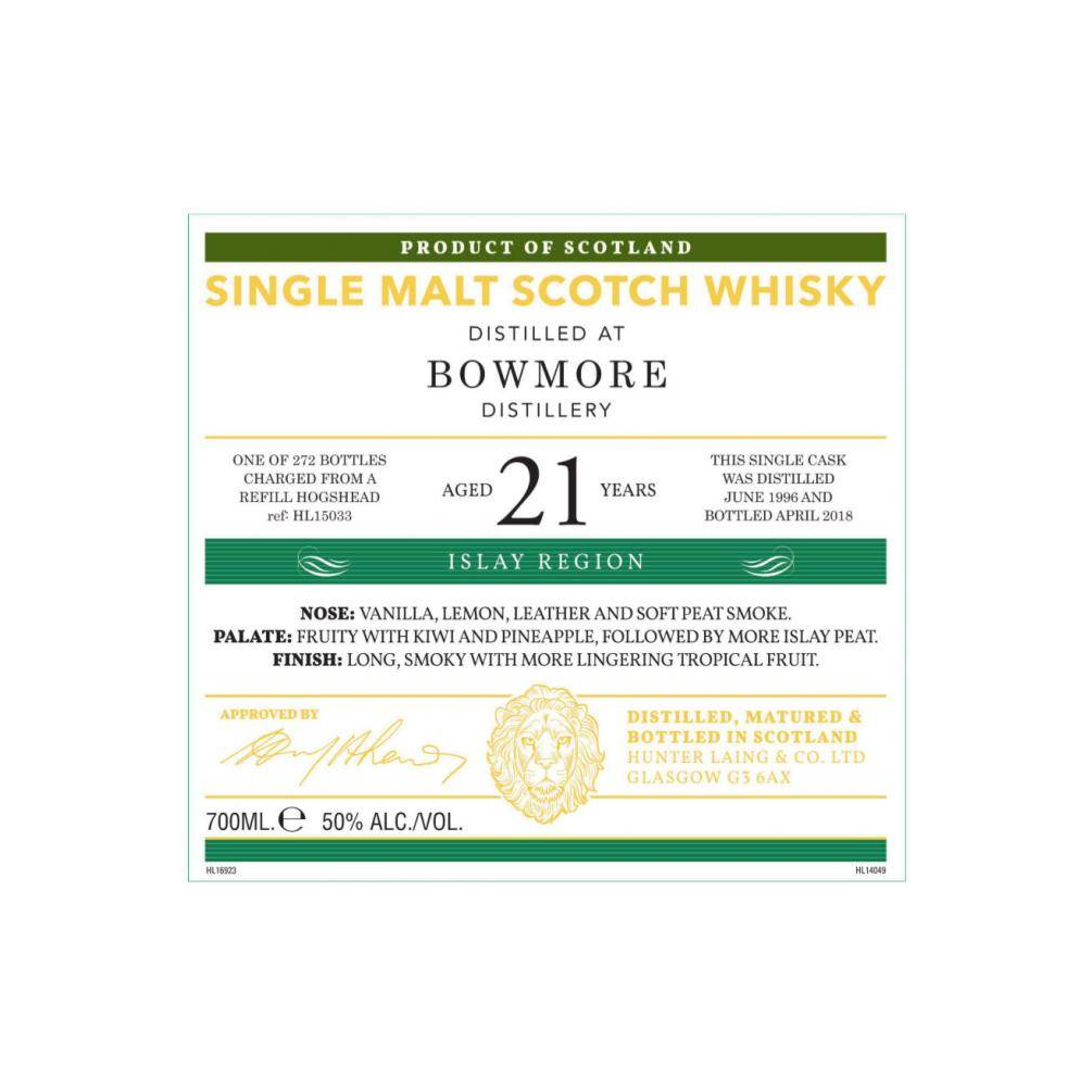 Bowmore Old Malt Cask 1996 21 Years Single Malt Whisky 3