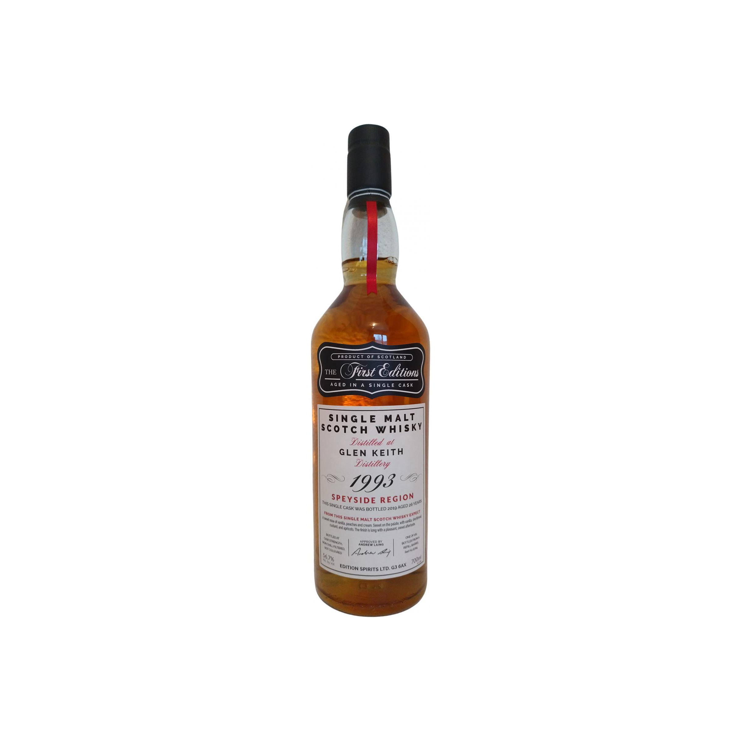 Glen Keith The First Editions 1993 26 Years Single Malt Whisky
