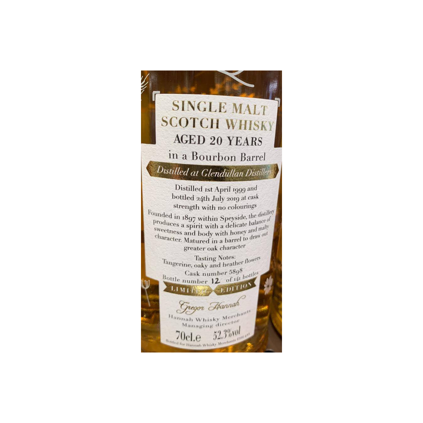Glendullan 1999 20 Years Single Malt Whisky