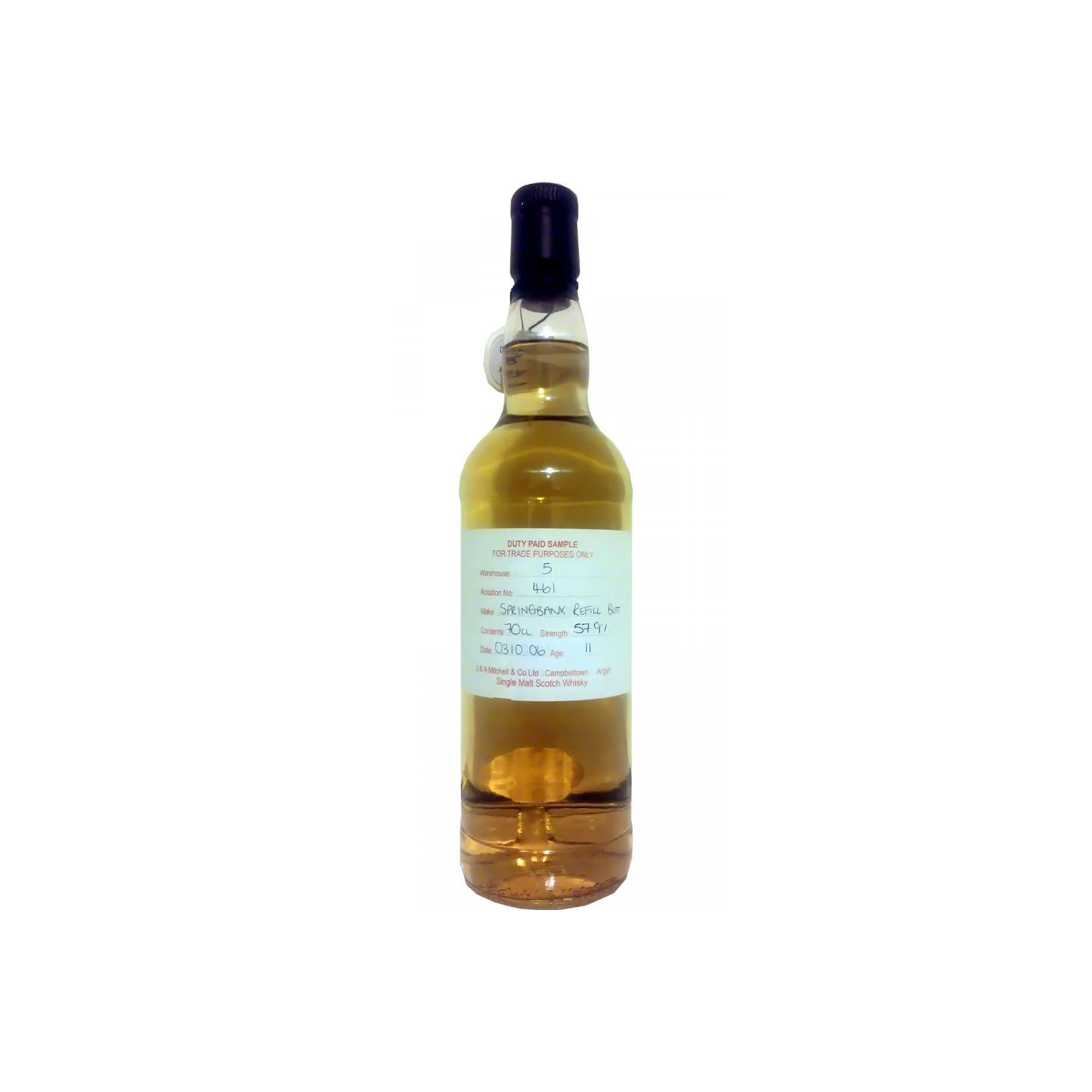 Springbank Duty Paid Sample - For Trade Purposes Only 2006 11 Years Single Malt Whisky