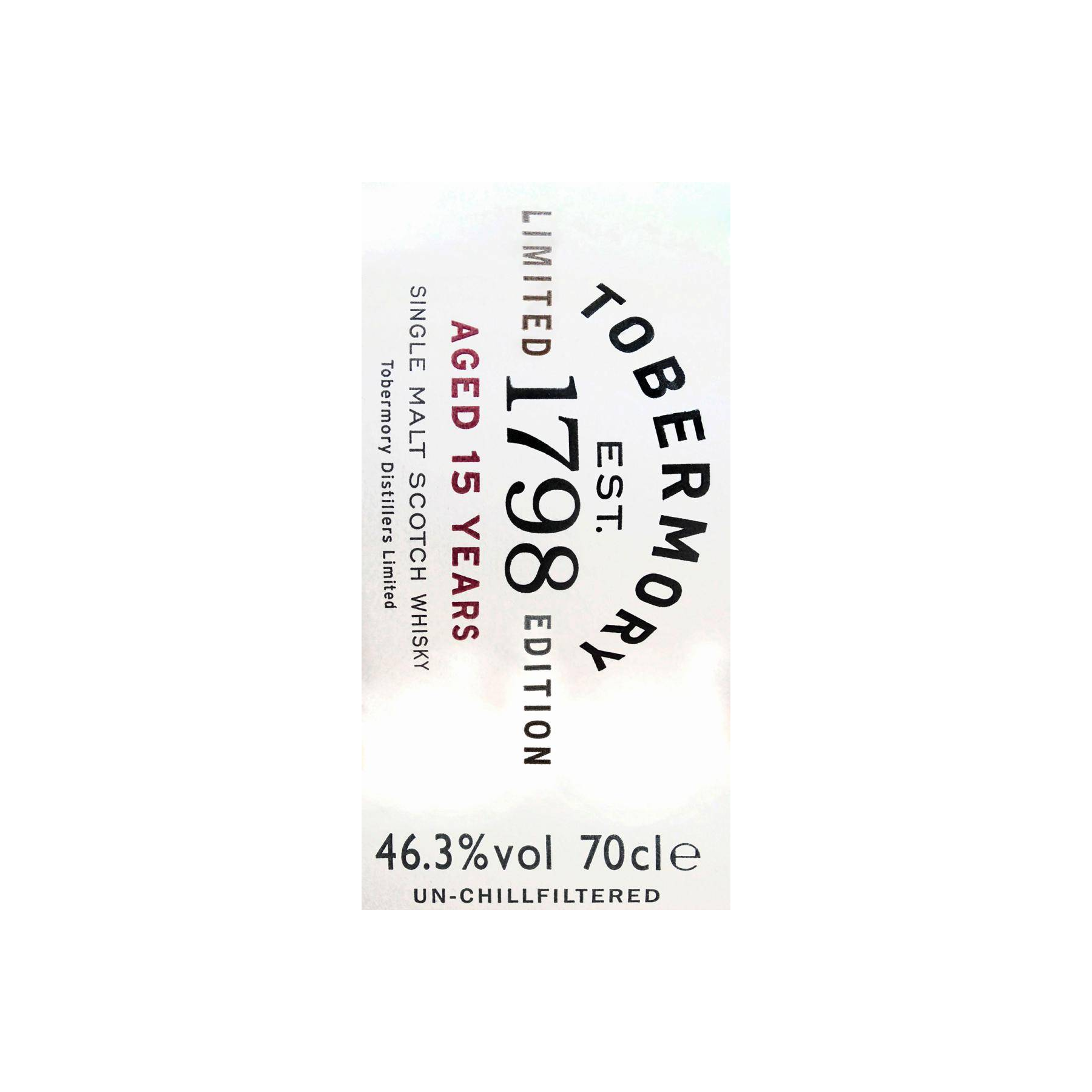 Tobermory Limited Edition 15 Years Single Malt Whisky 2