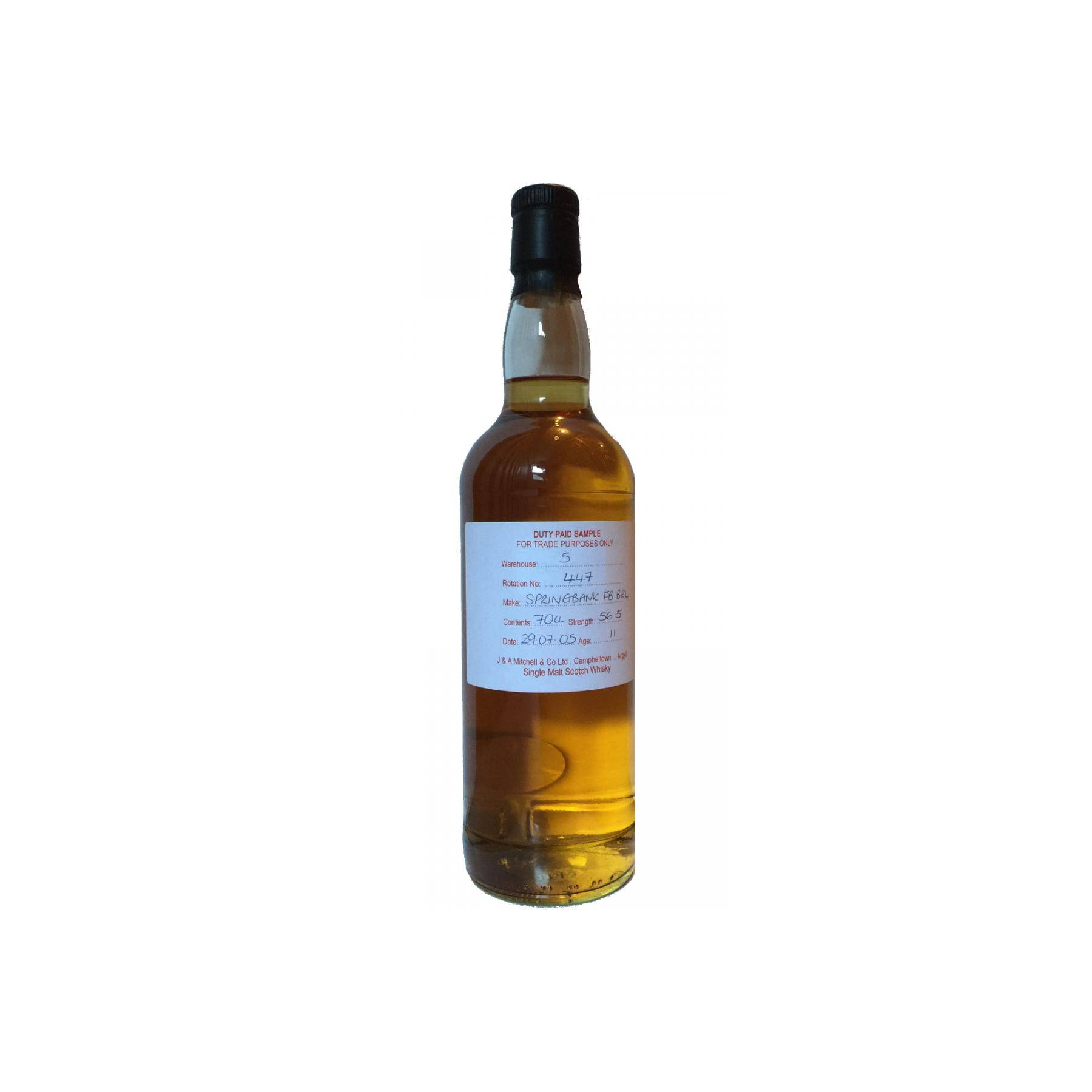 Springbank Duty Paid Sample - For Trade Purposes Only 2005 11 Years Single Malt Whisky