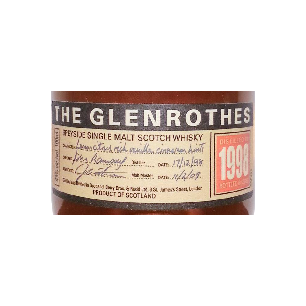 The Glenrothes 1998 10 Years Single Malt Whisky 3