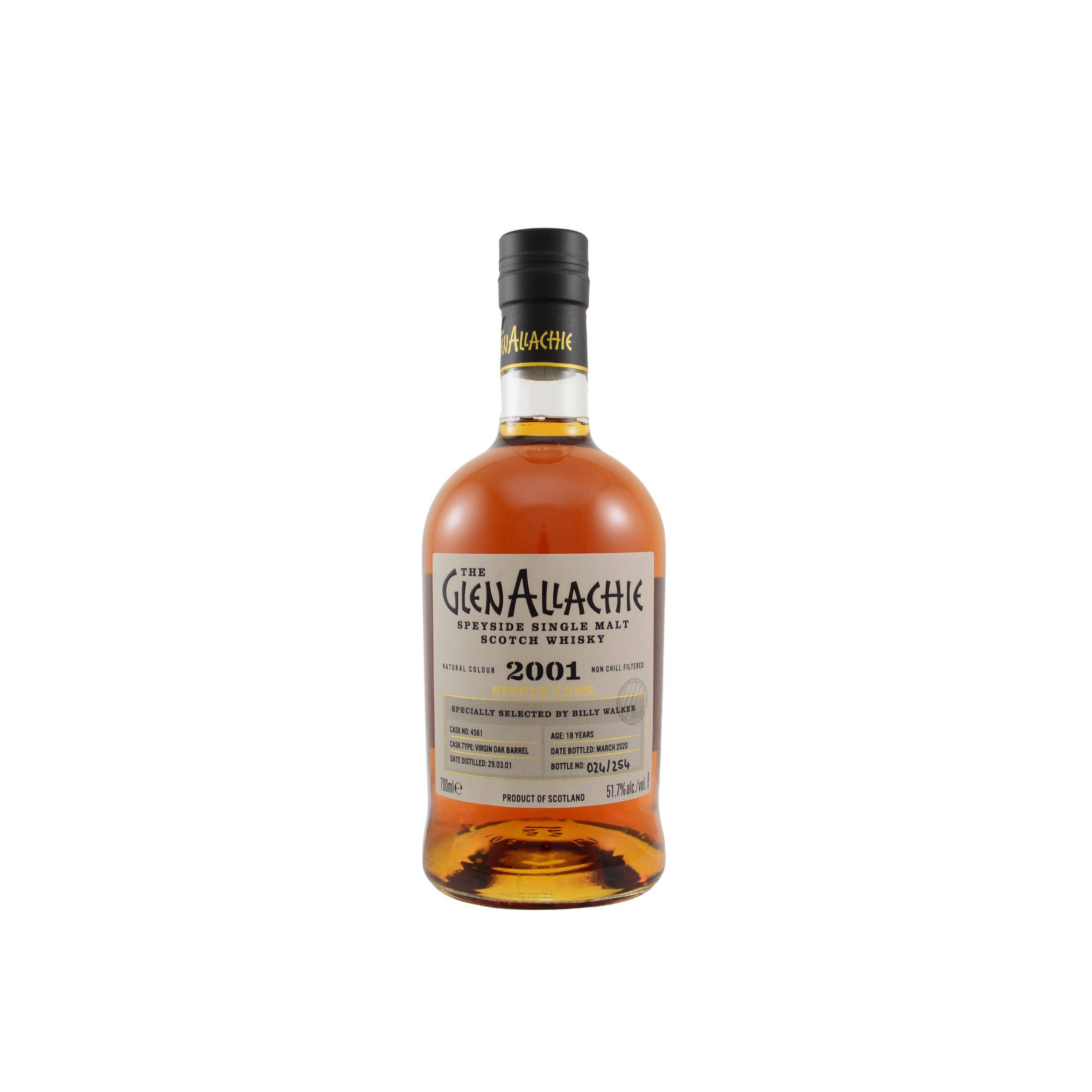 The GlenAllachie Single Cask 2001 18 Years Single Malt Whisky