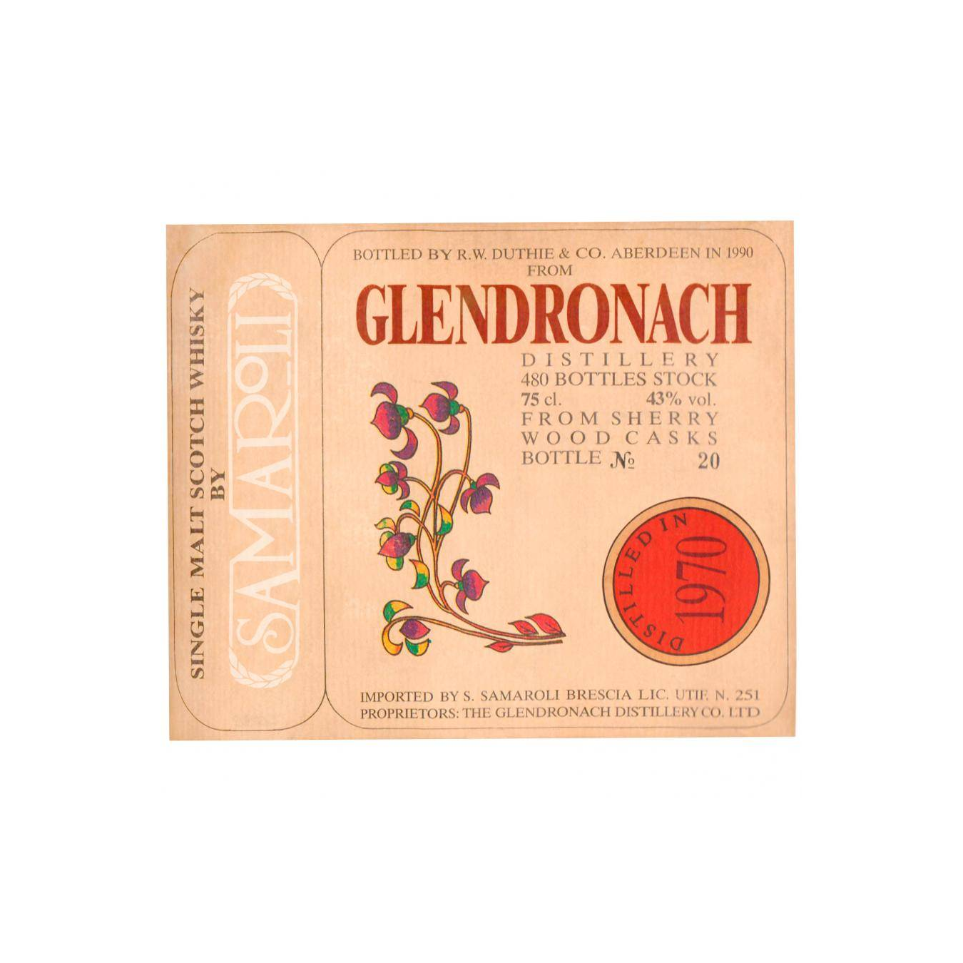 GlenDronach 1970 20 Years Single Malt Whisky 3