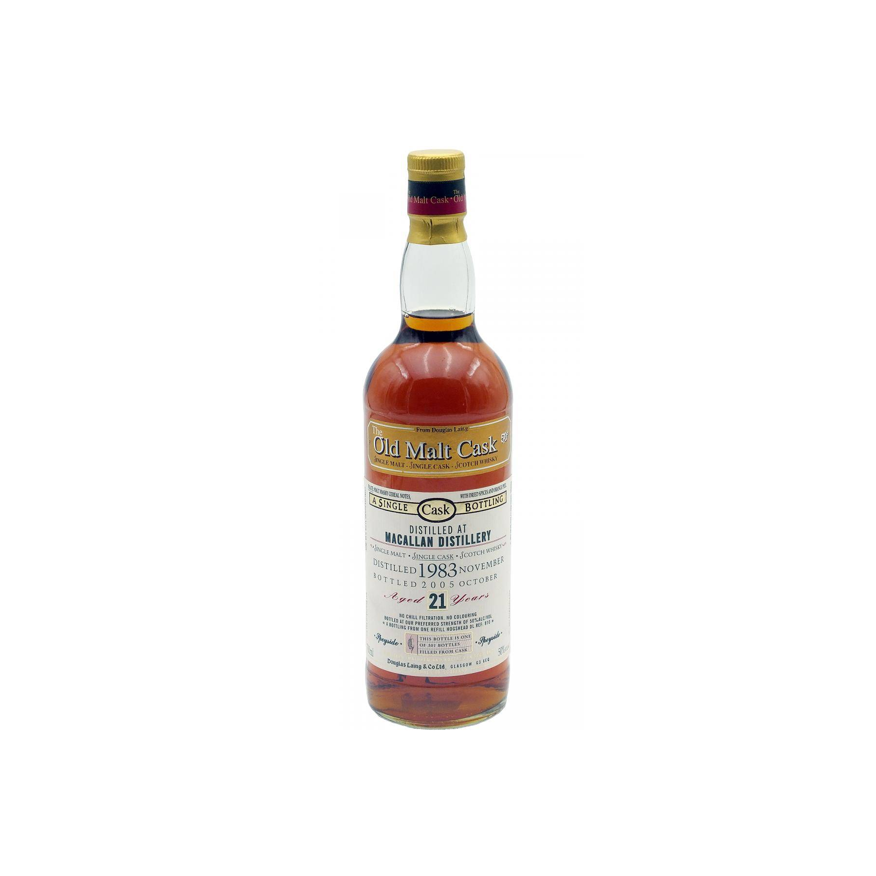 The Macallan Old Malt Cask 1983 21 Years Single Malt Whisky