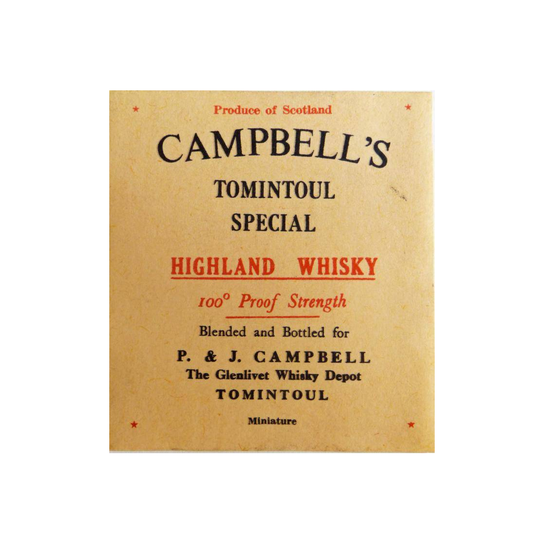 Campbell's Tomintoul Special