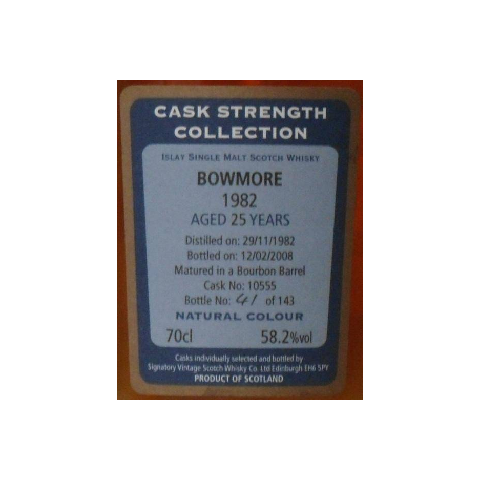 Bowmore Cask Strength Collection 1982 25 Years Single Malt Whisky 2