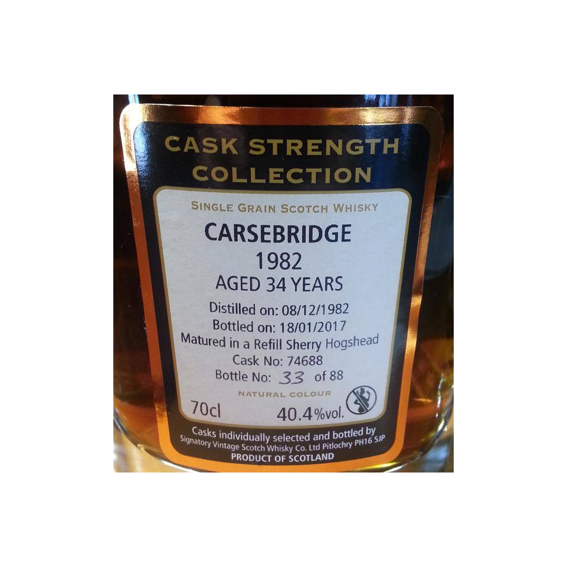 Carsebridge Cask Strength Collection 1982 34 Years Single Grain Whisky 2