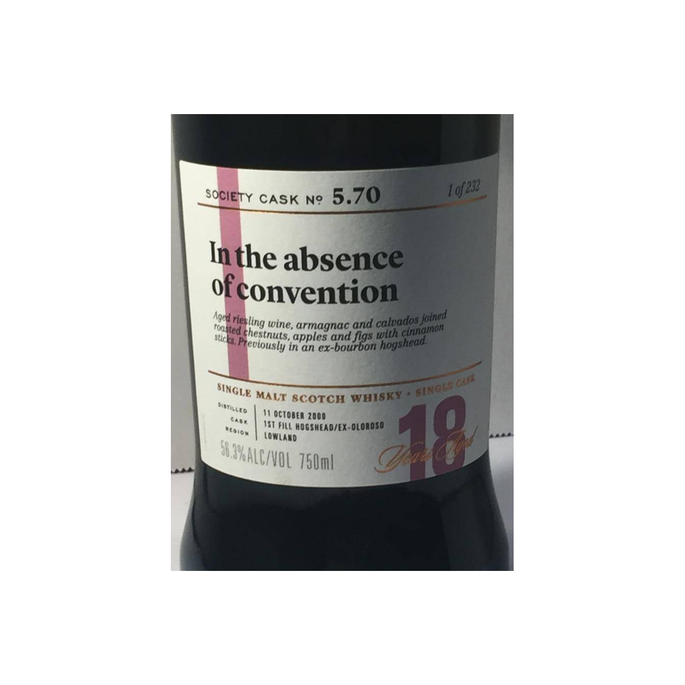 The Scotch Malt Whisky Society 2000 18 Years Single Malt Whisky 2