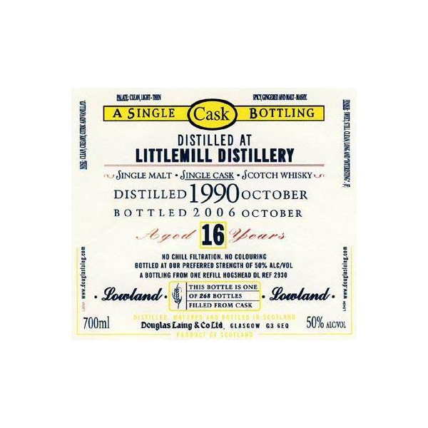 Littlemill Old Malt Cask 1990 16 Years Single Malt Whisky 2