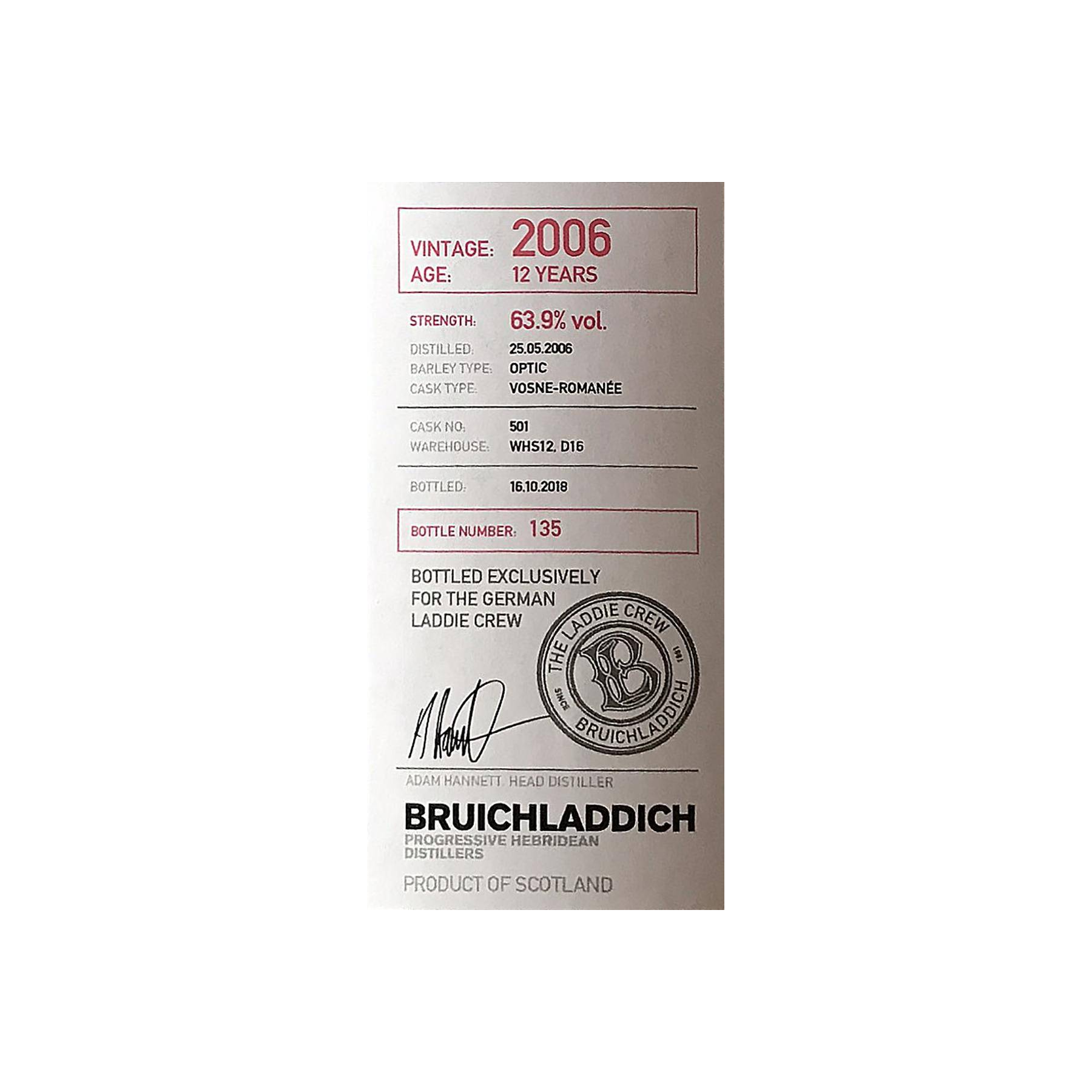 Bruichladdich 2006 12 Years Single Malt Whisky 2