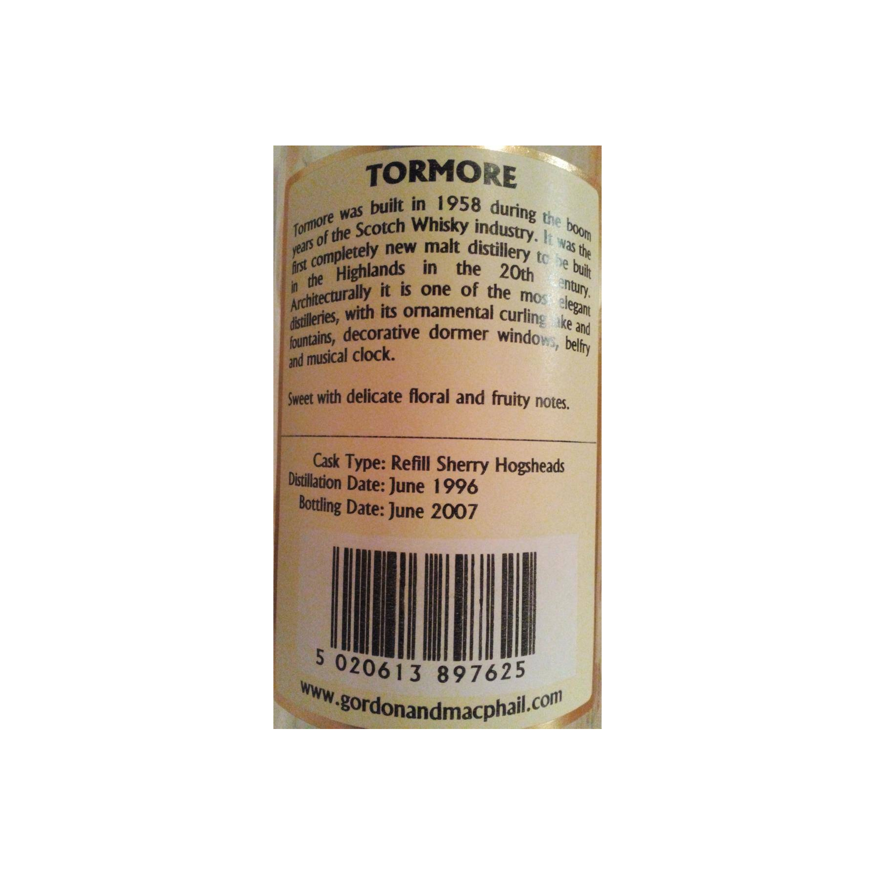 Tormore Connoisseurs Choice 1996 11 Years Single Malt Whisky 2