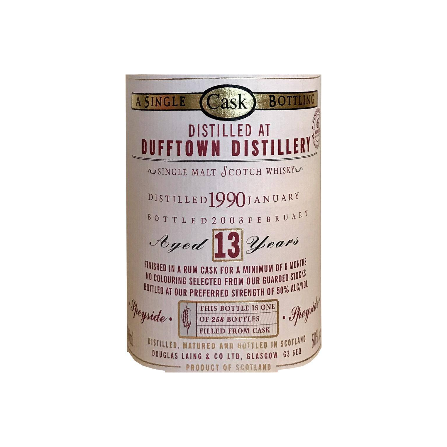 Dufftown Old Malt Cask 1990 13 Years Single Malt Whisky 2