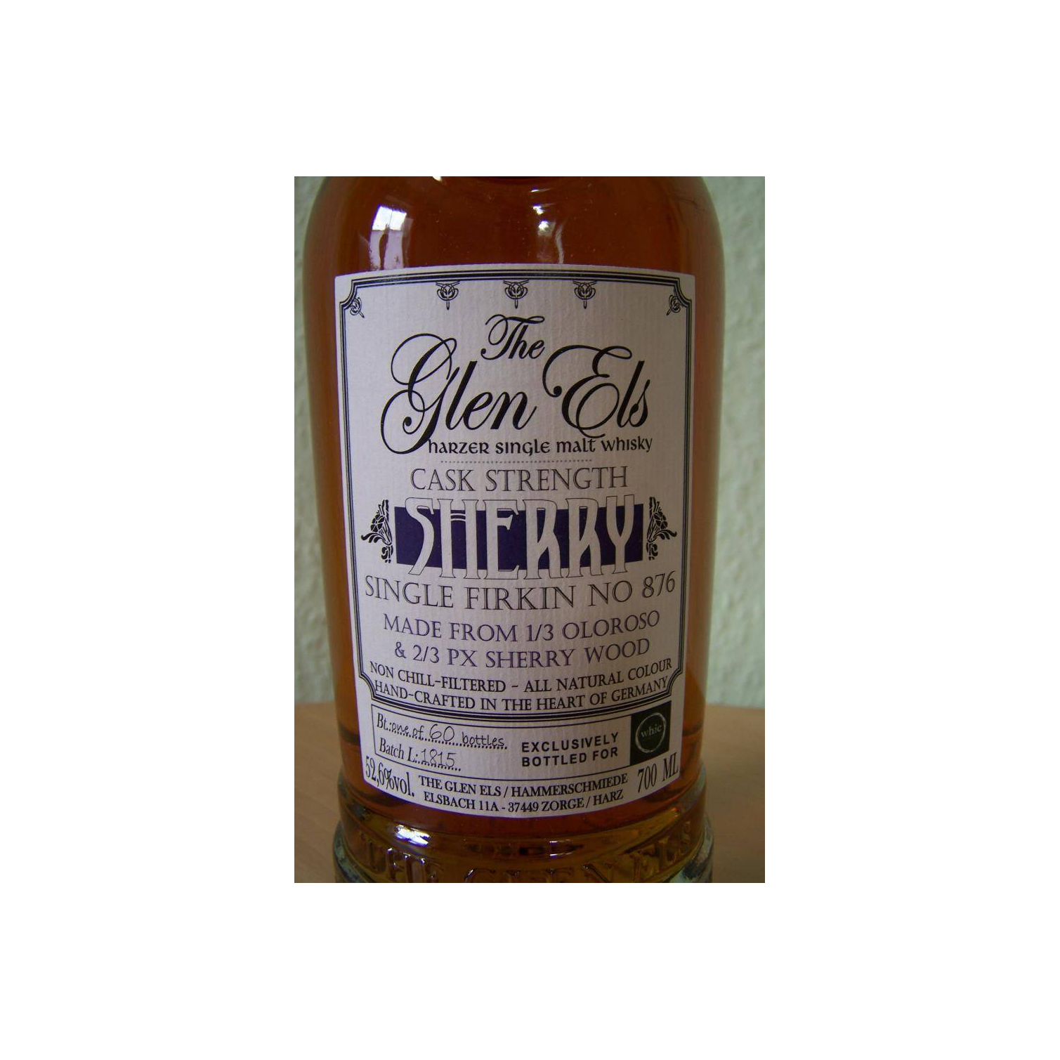 Glen Els Sherry - Single Firkin No 876 2