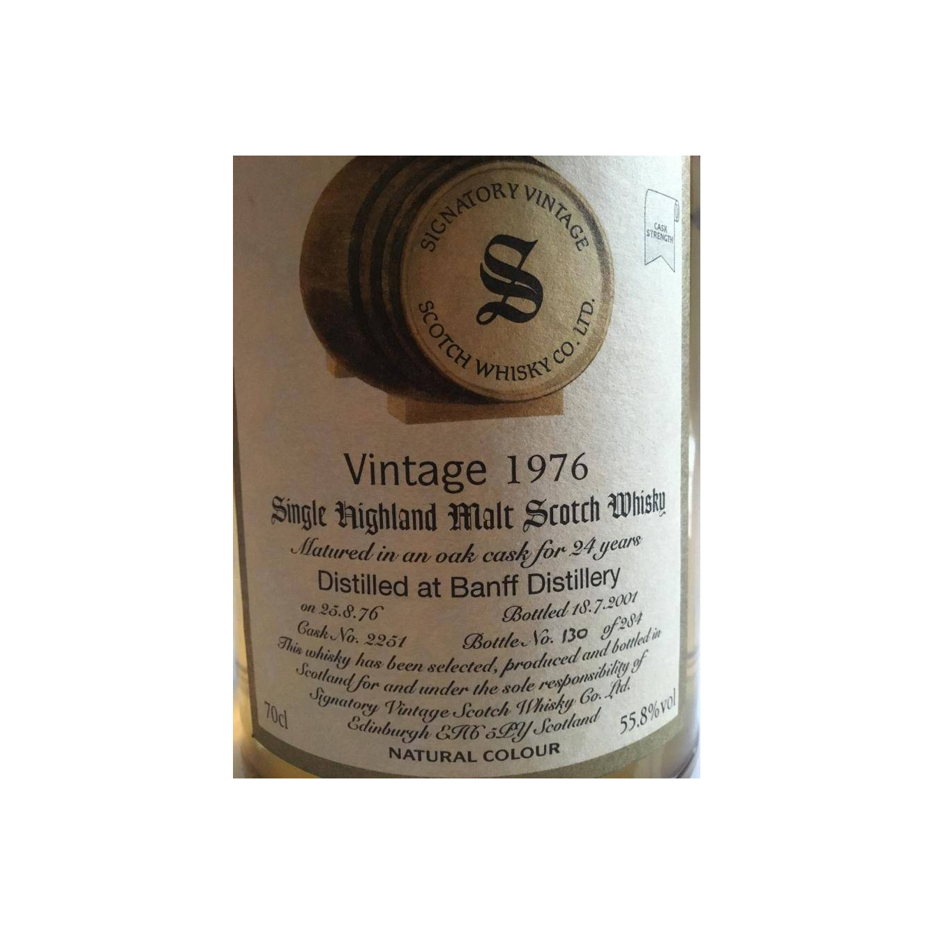 Banff Vintage Collection - Dumpy 1976 24 Years Single Malt Whisky 2