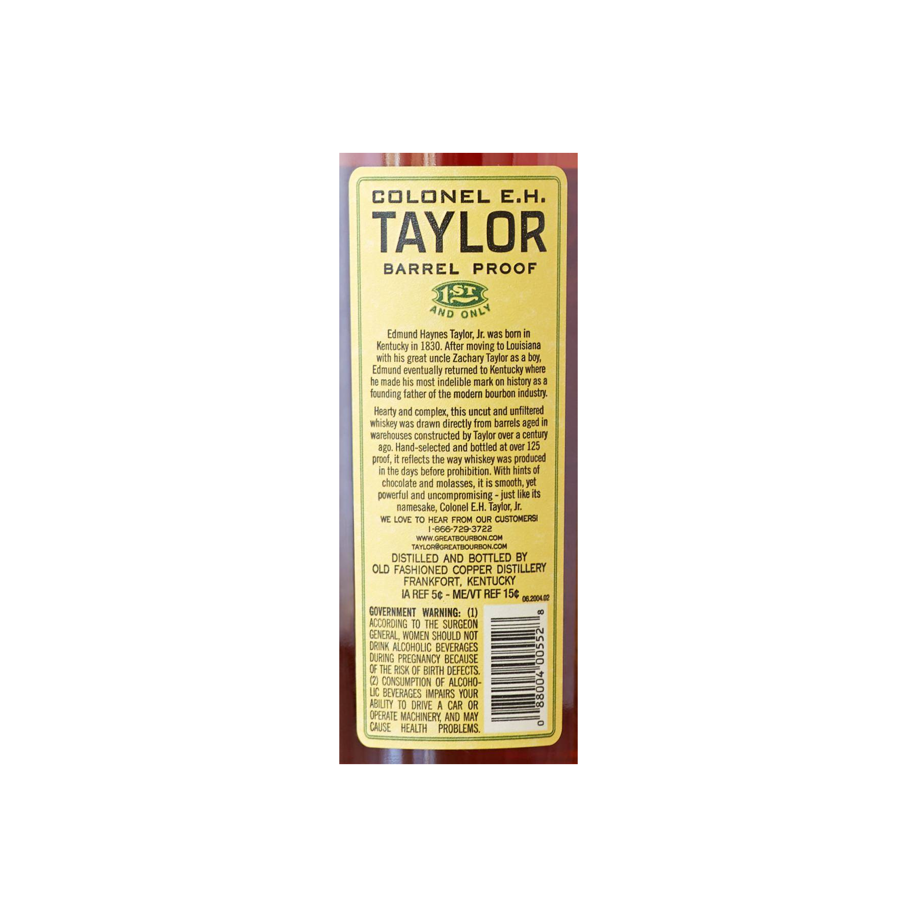Colonel E.H. Taylor Barrel Proof 3