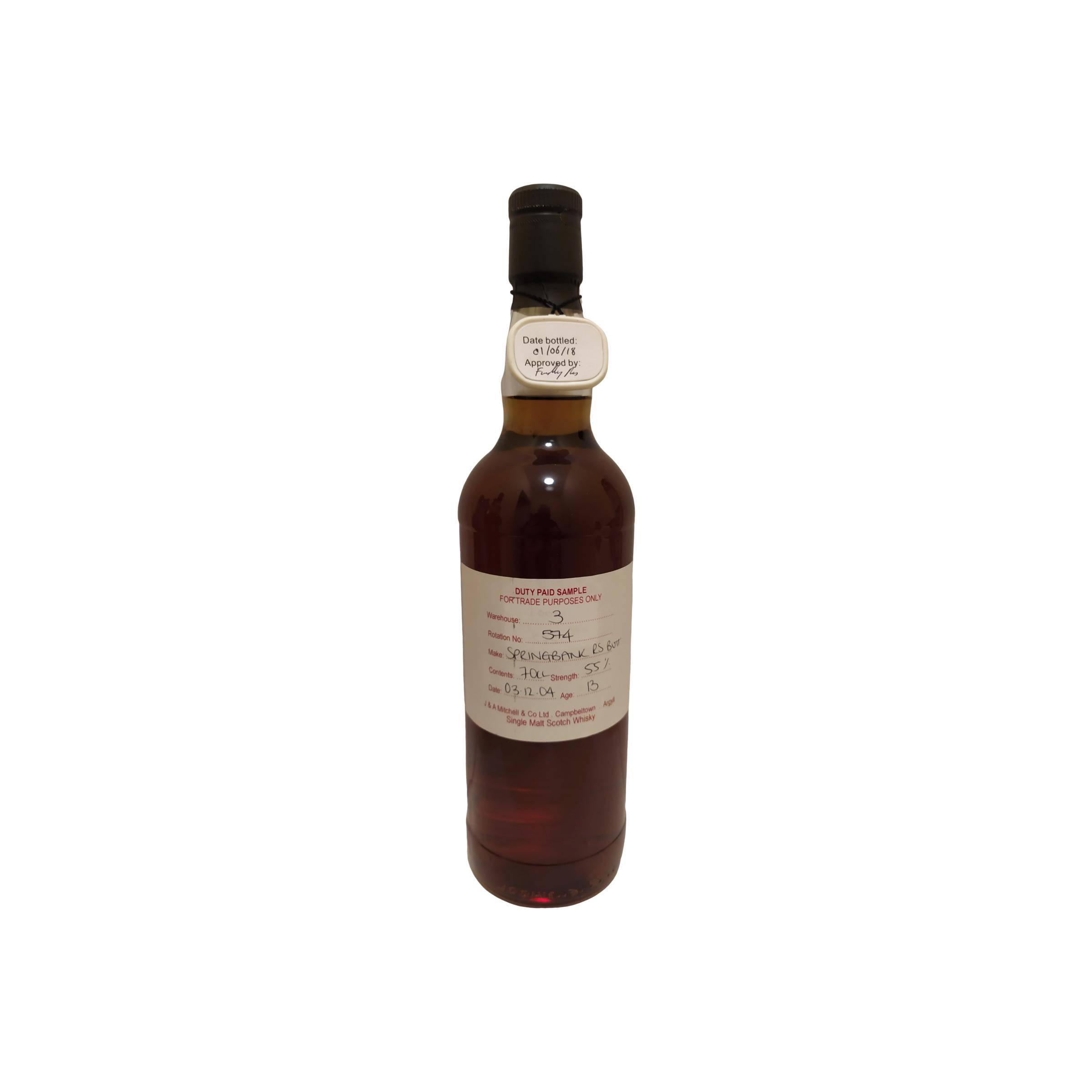 Springbank Duty Paid Sample - For Trade Purposes Only 2004 13 Years Single Malt Whisky