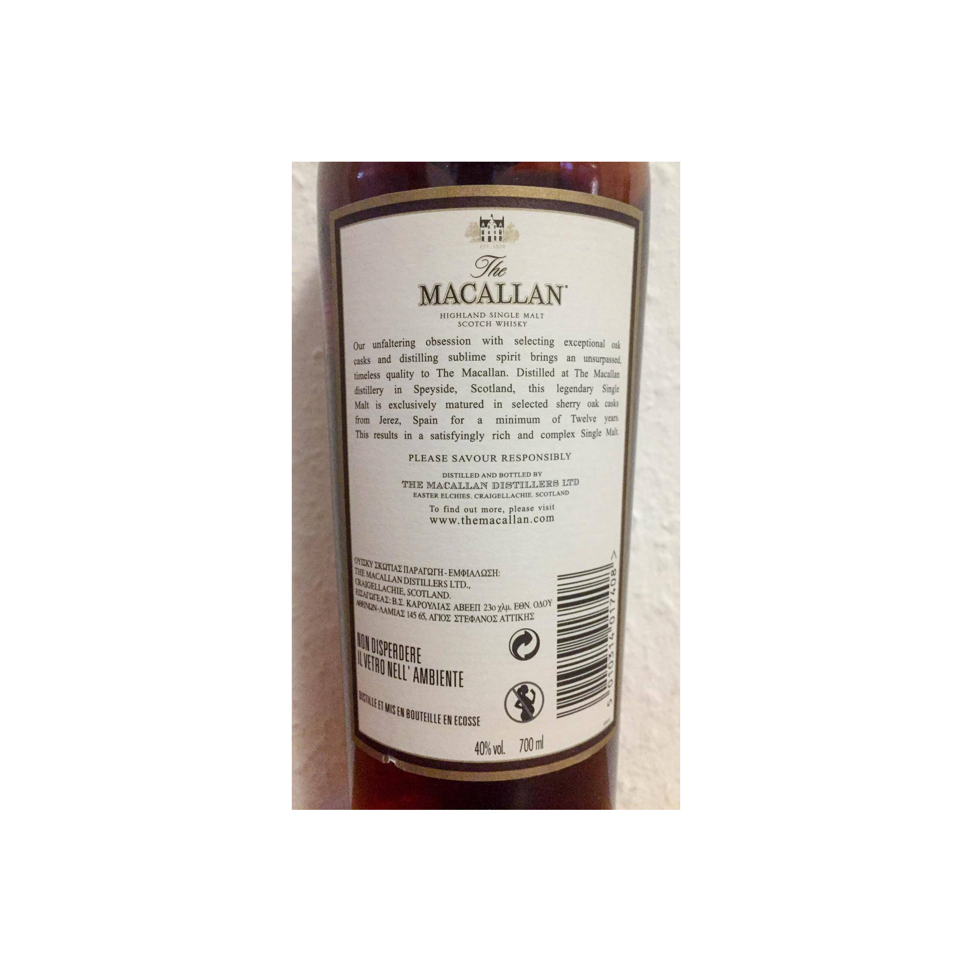 The Macallan 12 Years Single Malt Whisky 3