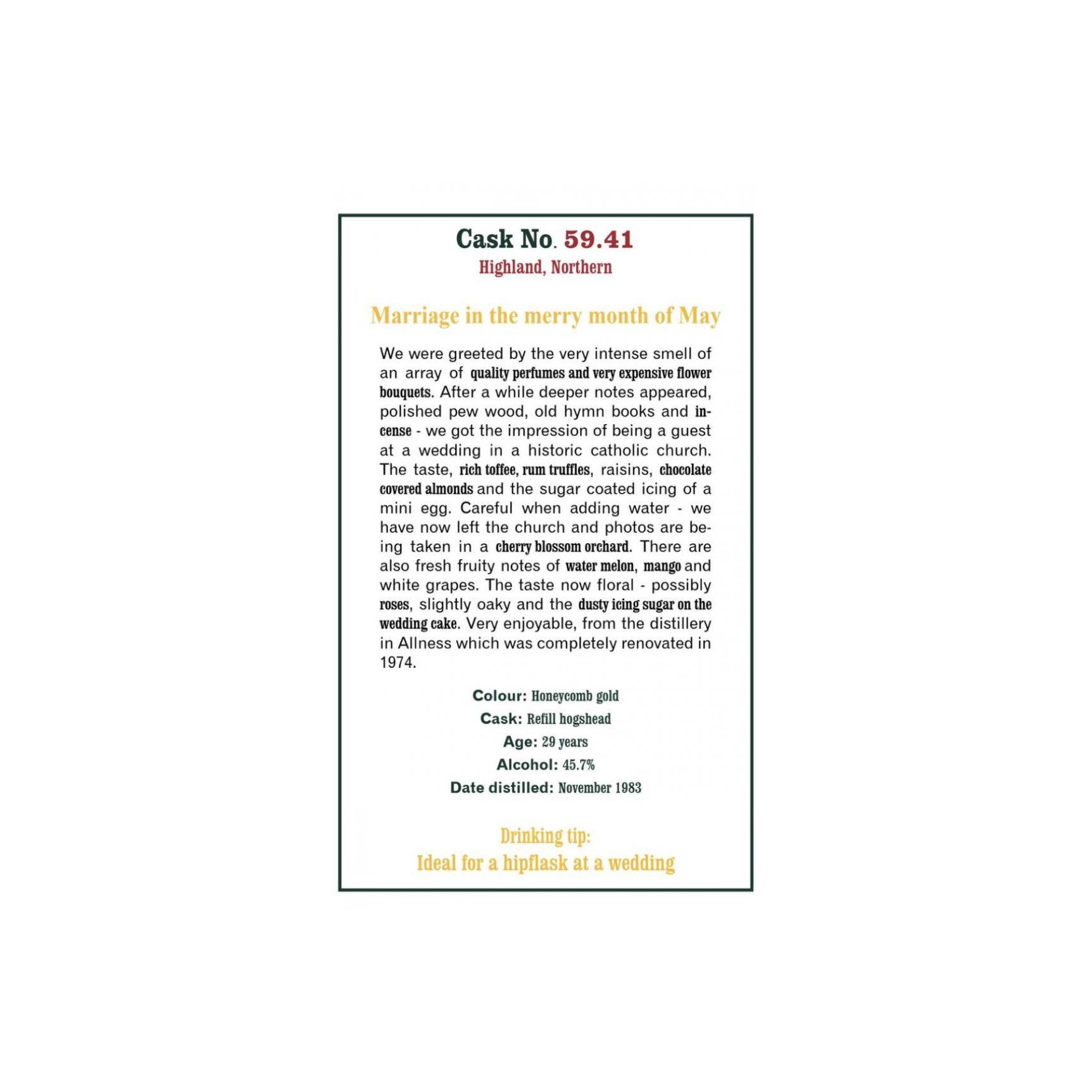 The Scotch Malt Whisky Society 1983 29 Years Single Malt Whisky