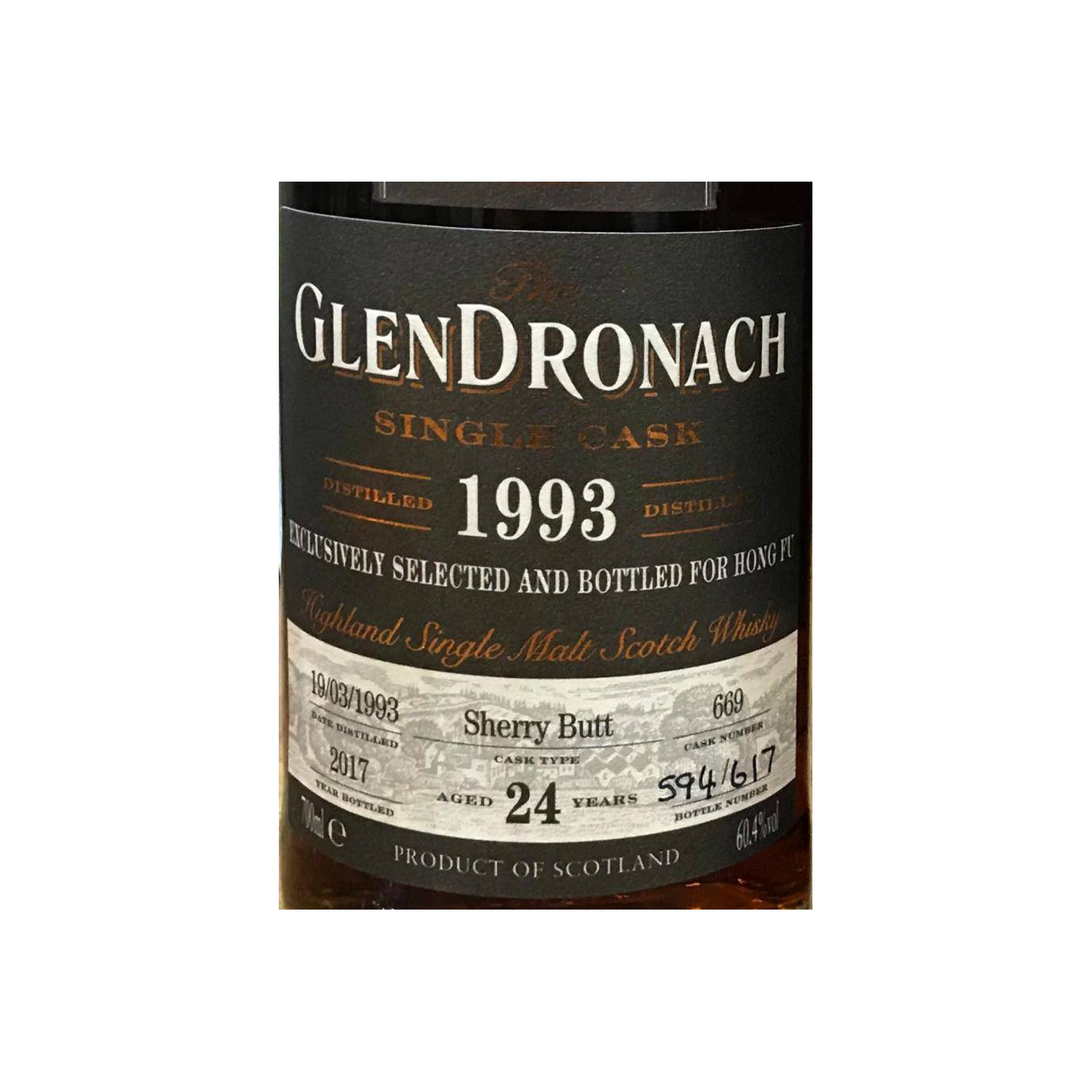 GlenDronach Single Cask 1993 24 Years Single Malt Whisky