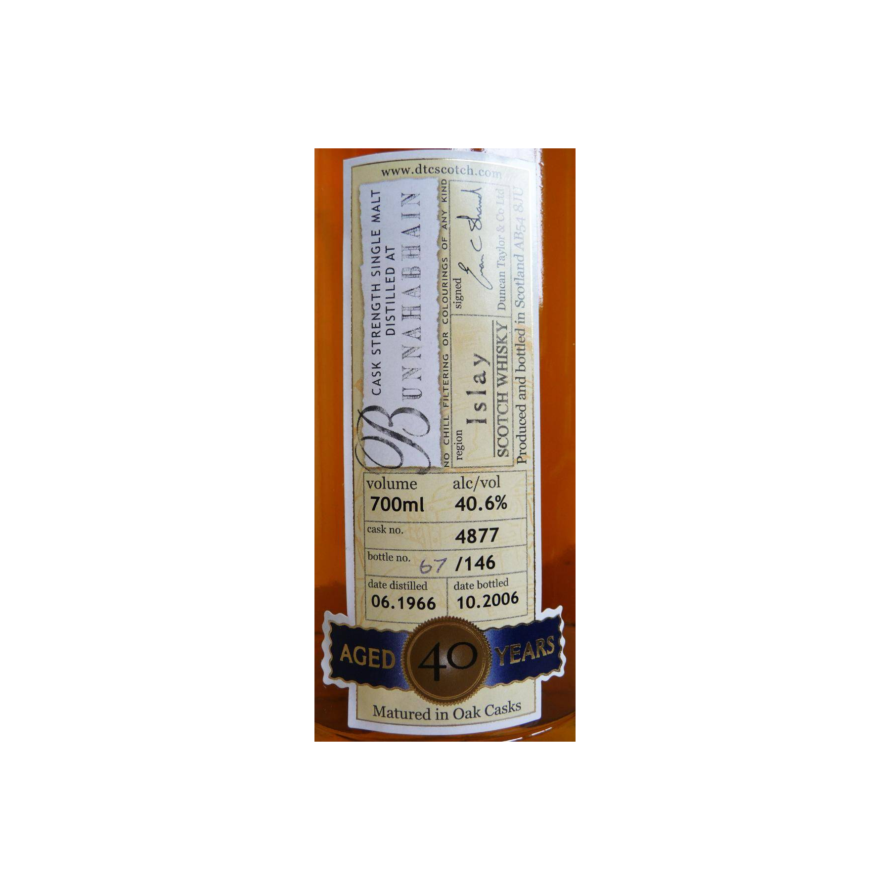 Bunnahabhain Rare Auld 1966 40 Years Single Malt Whisky 2