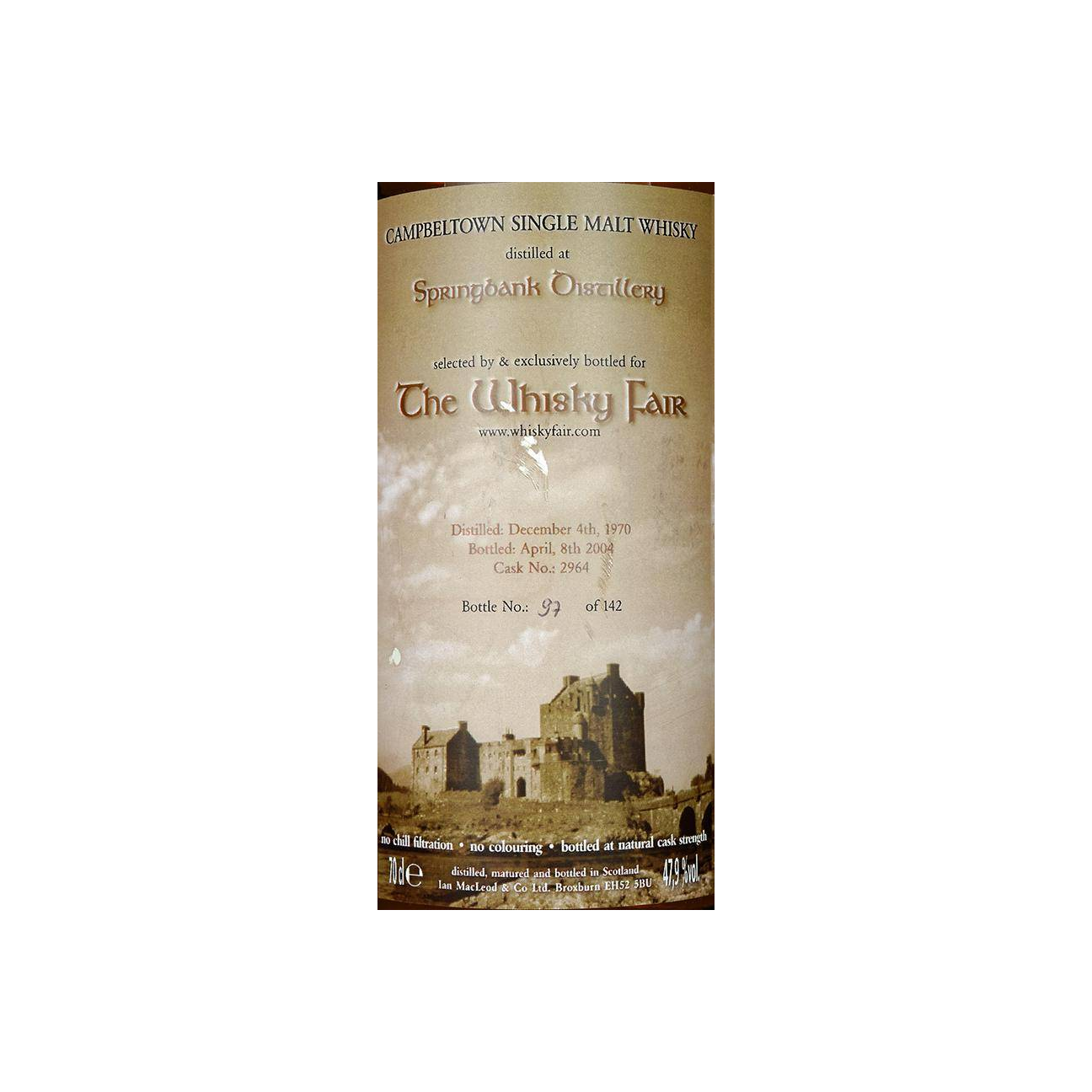 Springbank 1970 33 Years Single Malt Whisky 3
