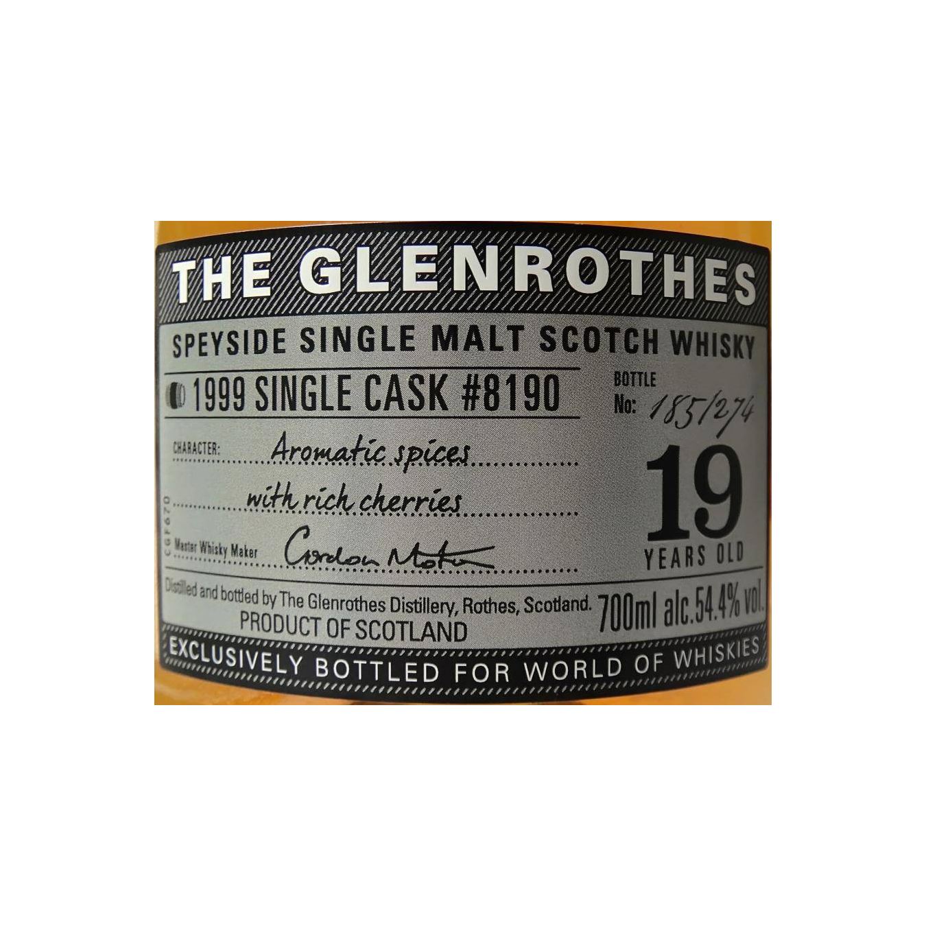 The Glenrothes 1999 19 Years Single Malt Whisky 2