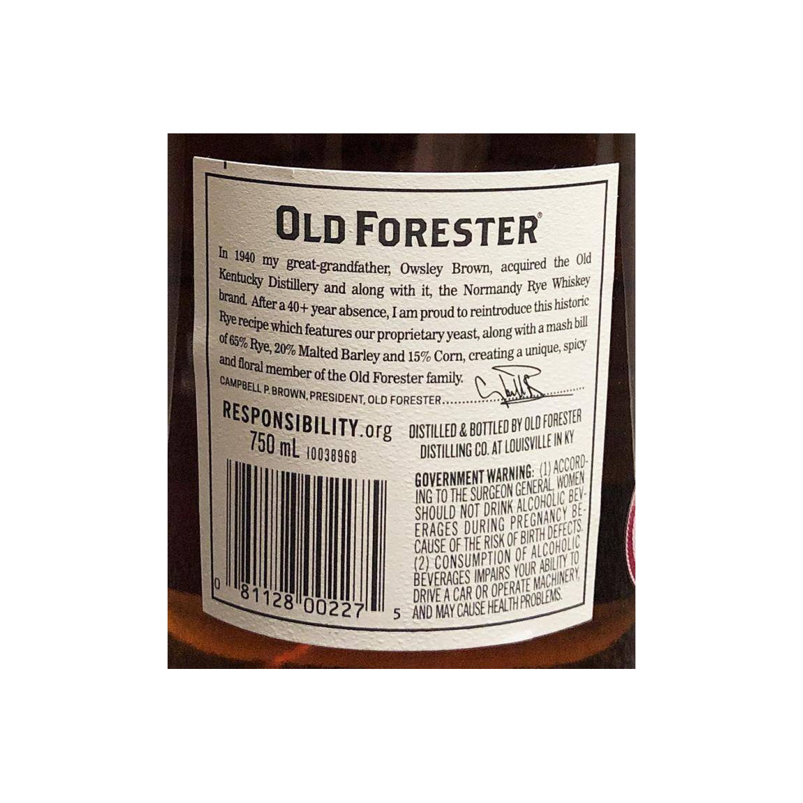 Old Forester Rye 2
