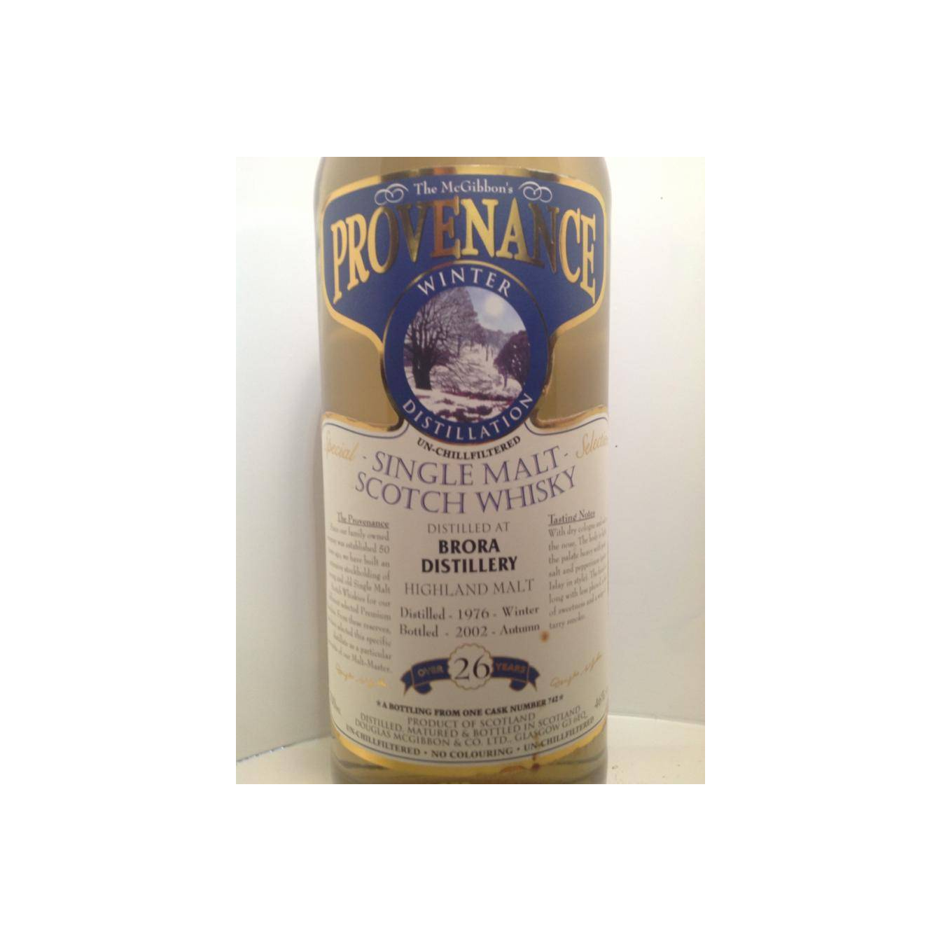 Brora McGibbon's Provenance 1976 26 Years Single Malt Whisky 2