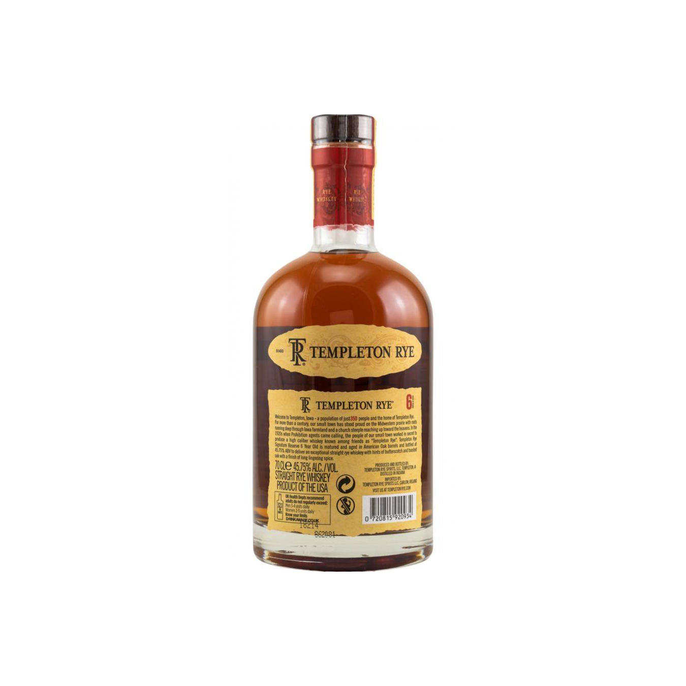 Templeton 6 Years Rye Whisky 2