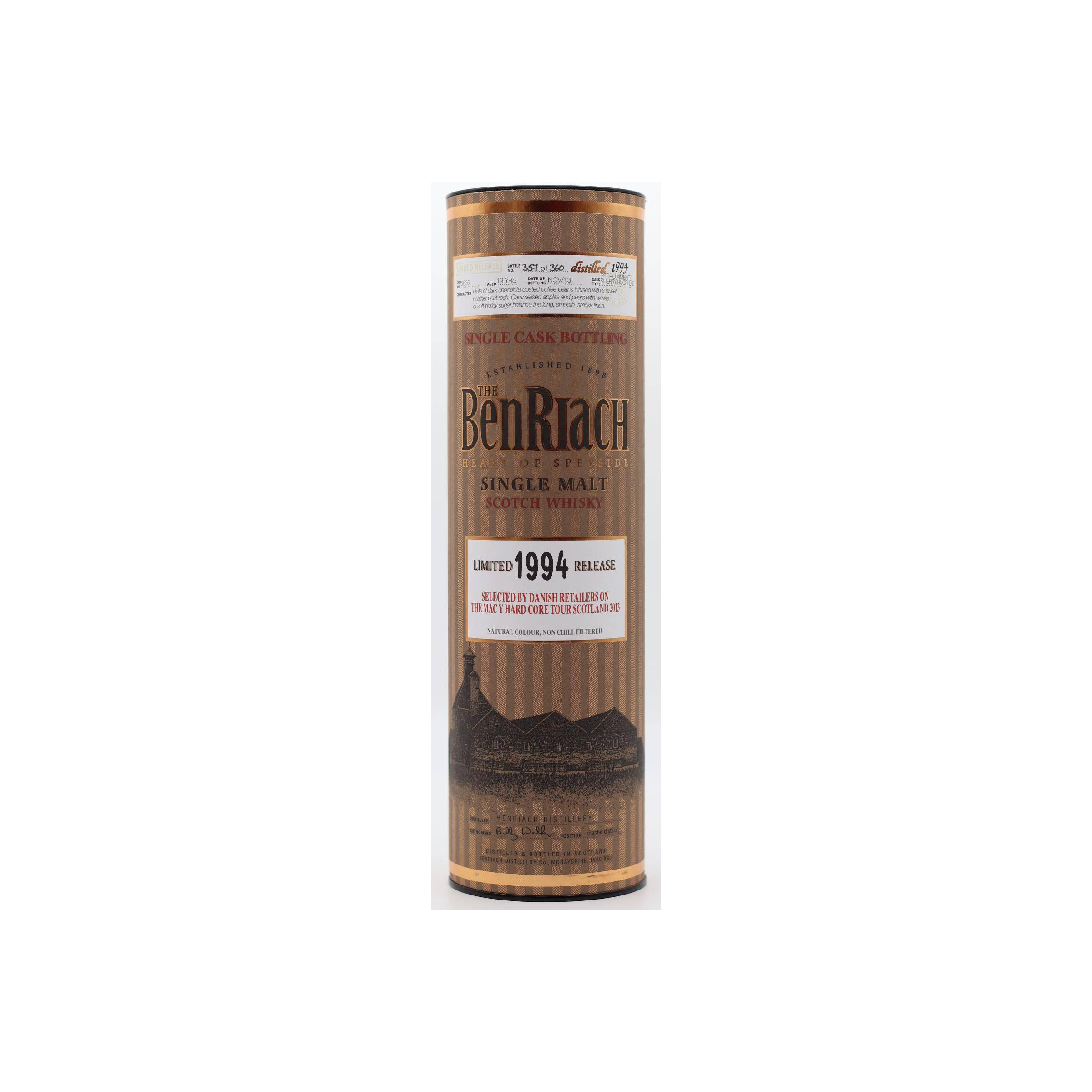 BenRiach Individual Cask Bottling 1994 19 Years Single Malt Whisky 2