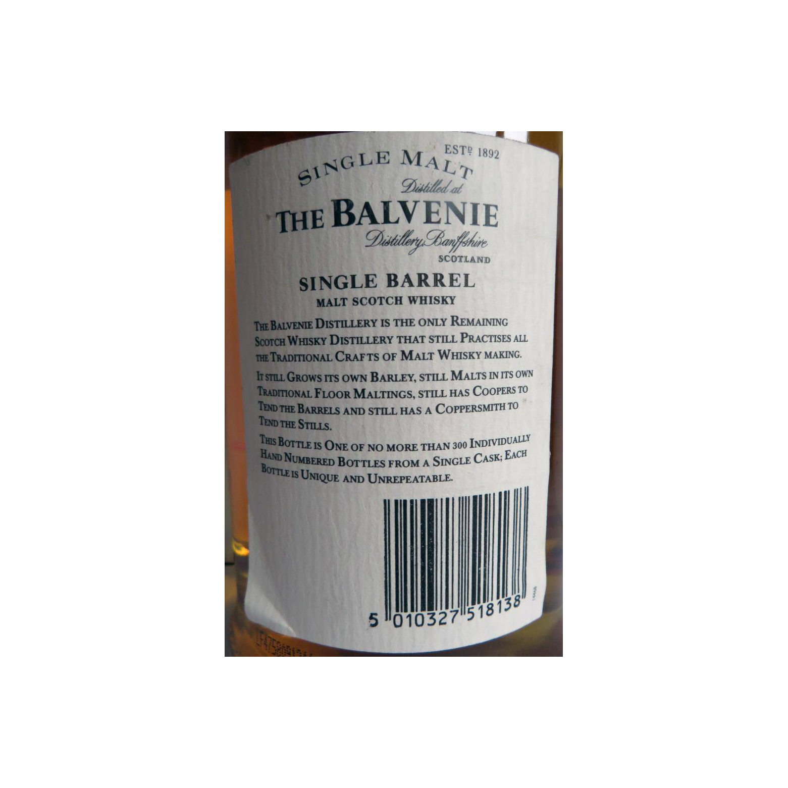 The Balvenie Single Cask 1980 15 Years Single Malt Whisky 3