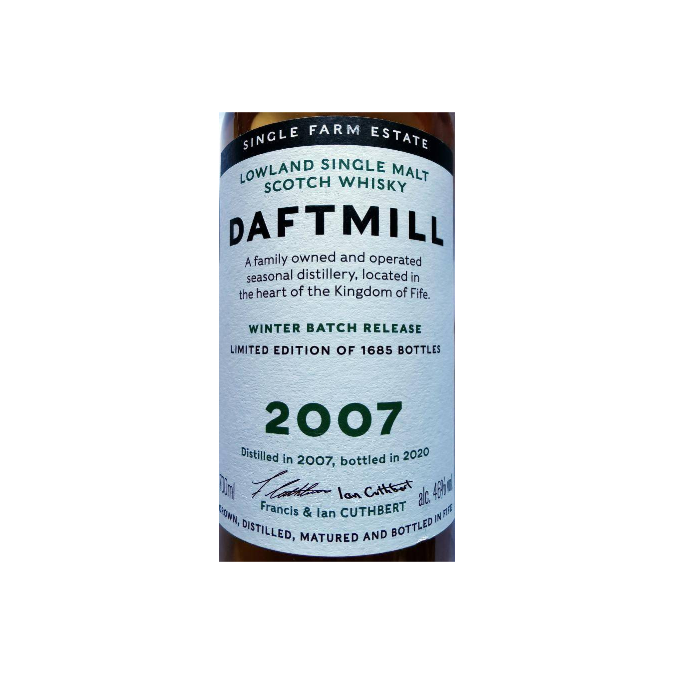 Daftmill 2007 12 Years Single Malt Whisky 3