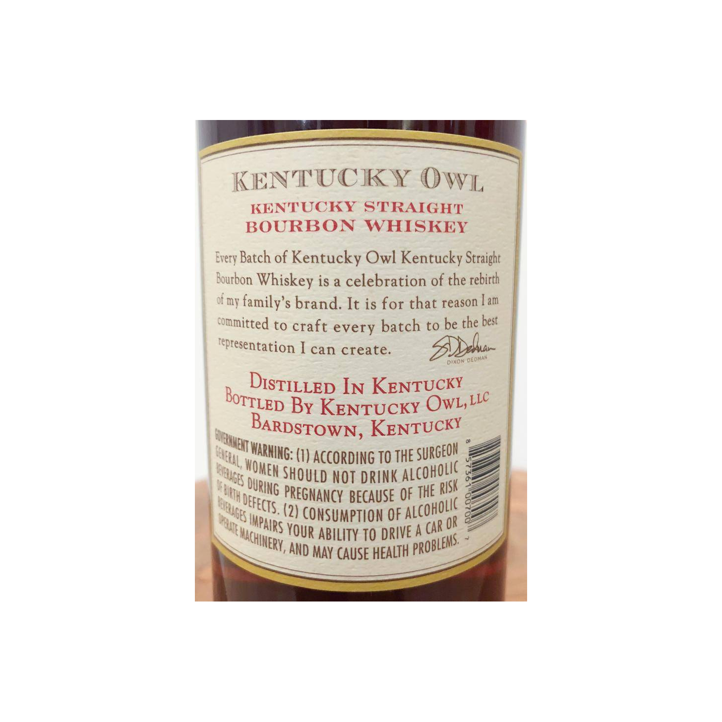 Kentucky Owl Bourbon Whisky 2